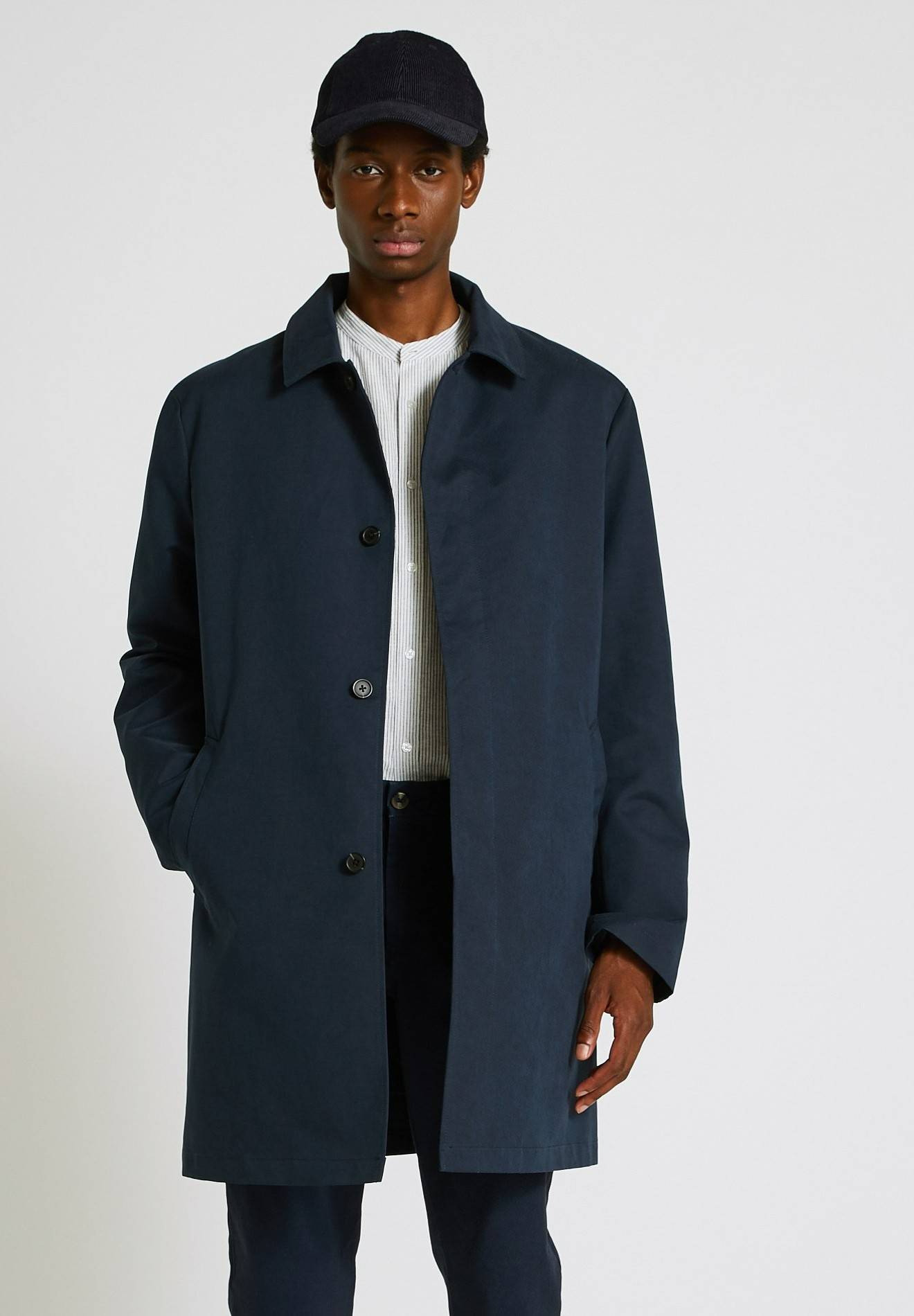 Trench contenant du coton, Bleu foncé, large image number 4