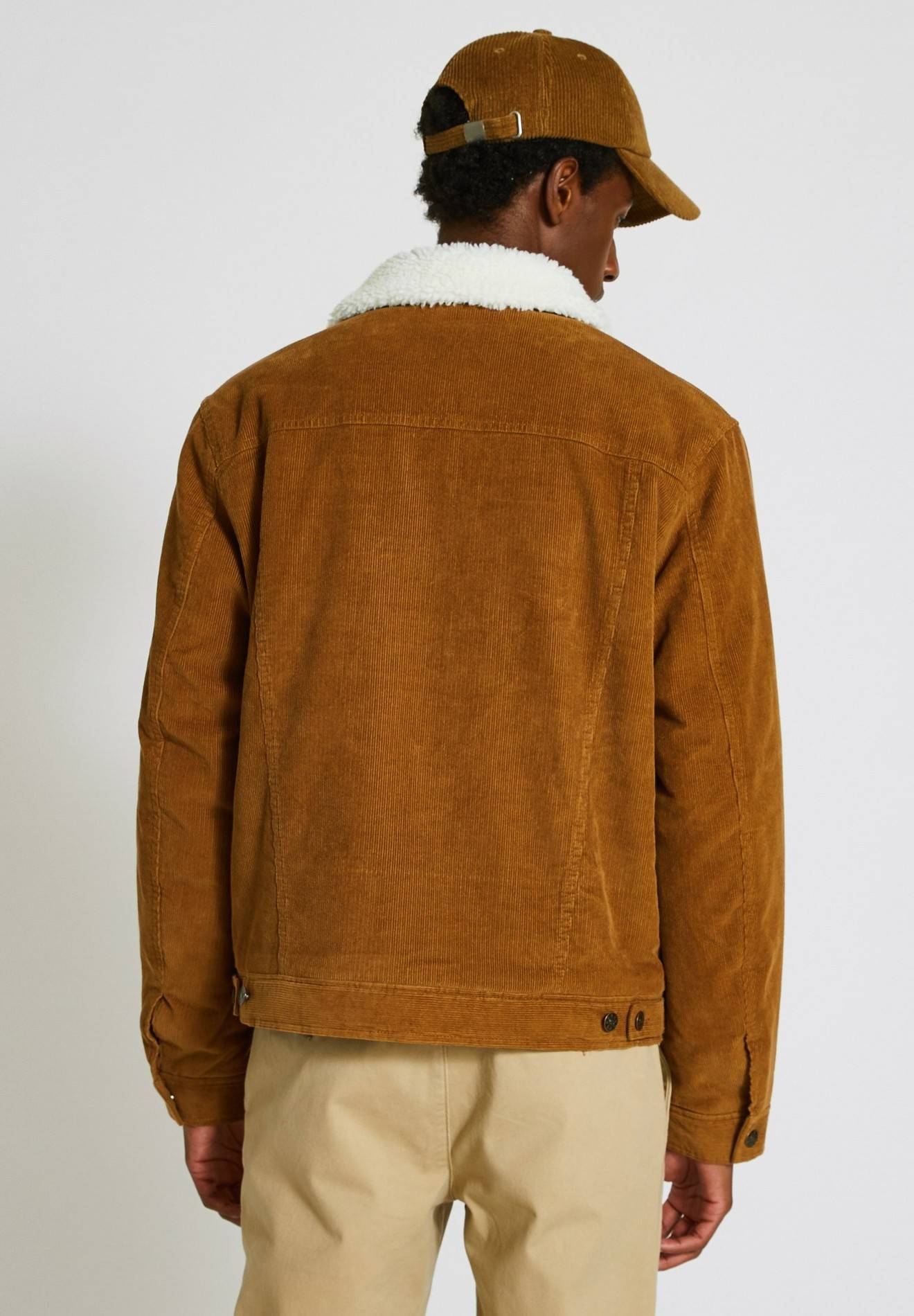 Veste col sherpa en velours de coton, Brun clair, large image number 5
