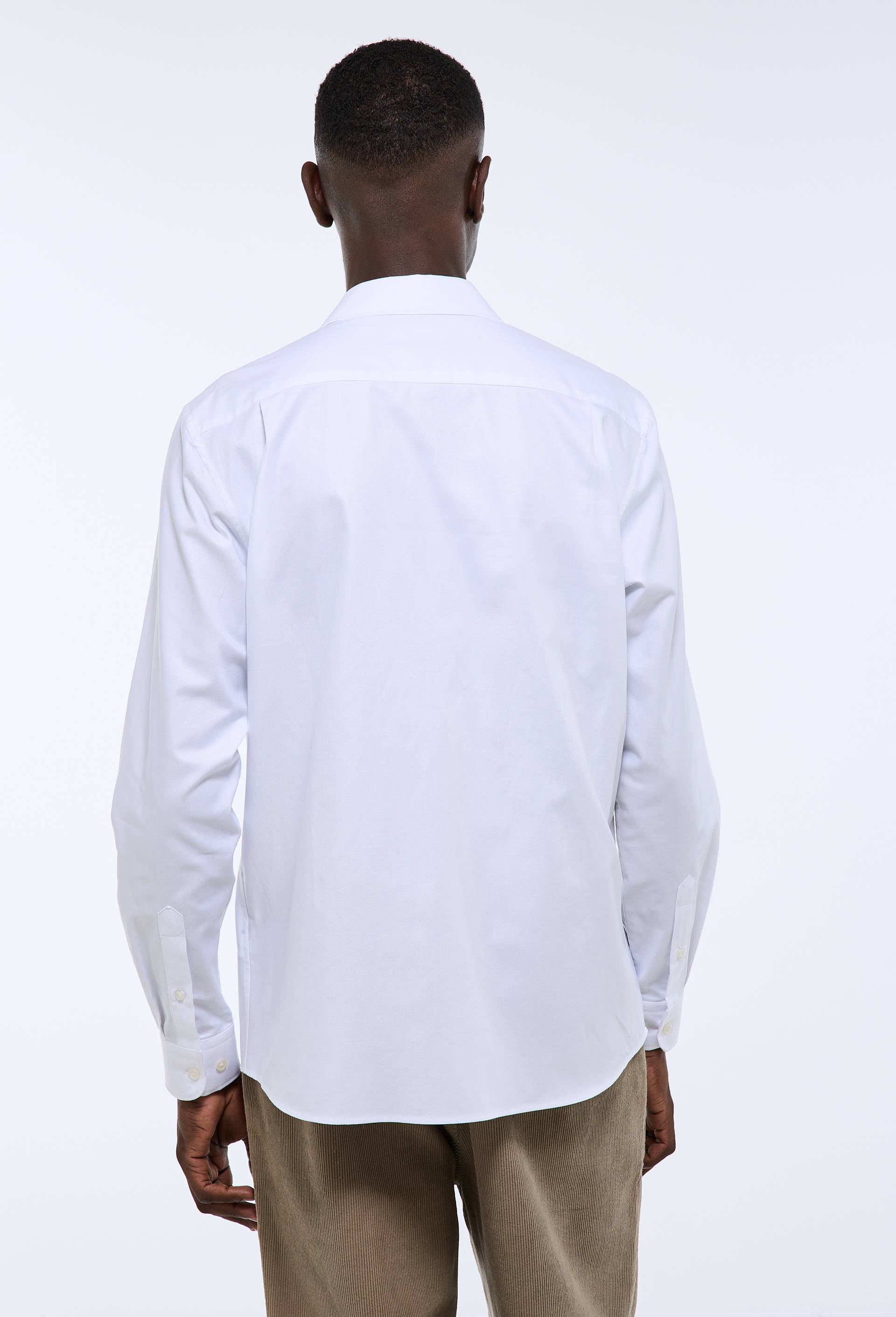 Chemise ville unie en coton, Blanc, large image number 1