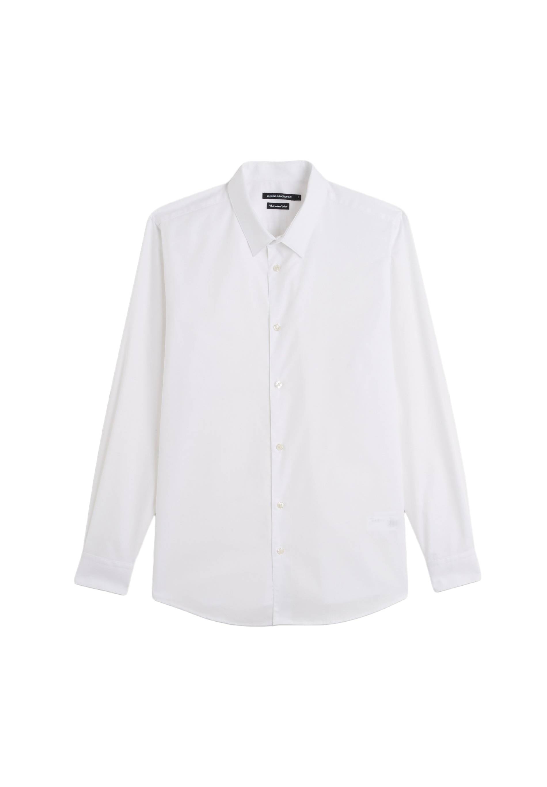 Chemise ville unie en coton, Blanc, large image number 6