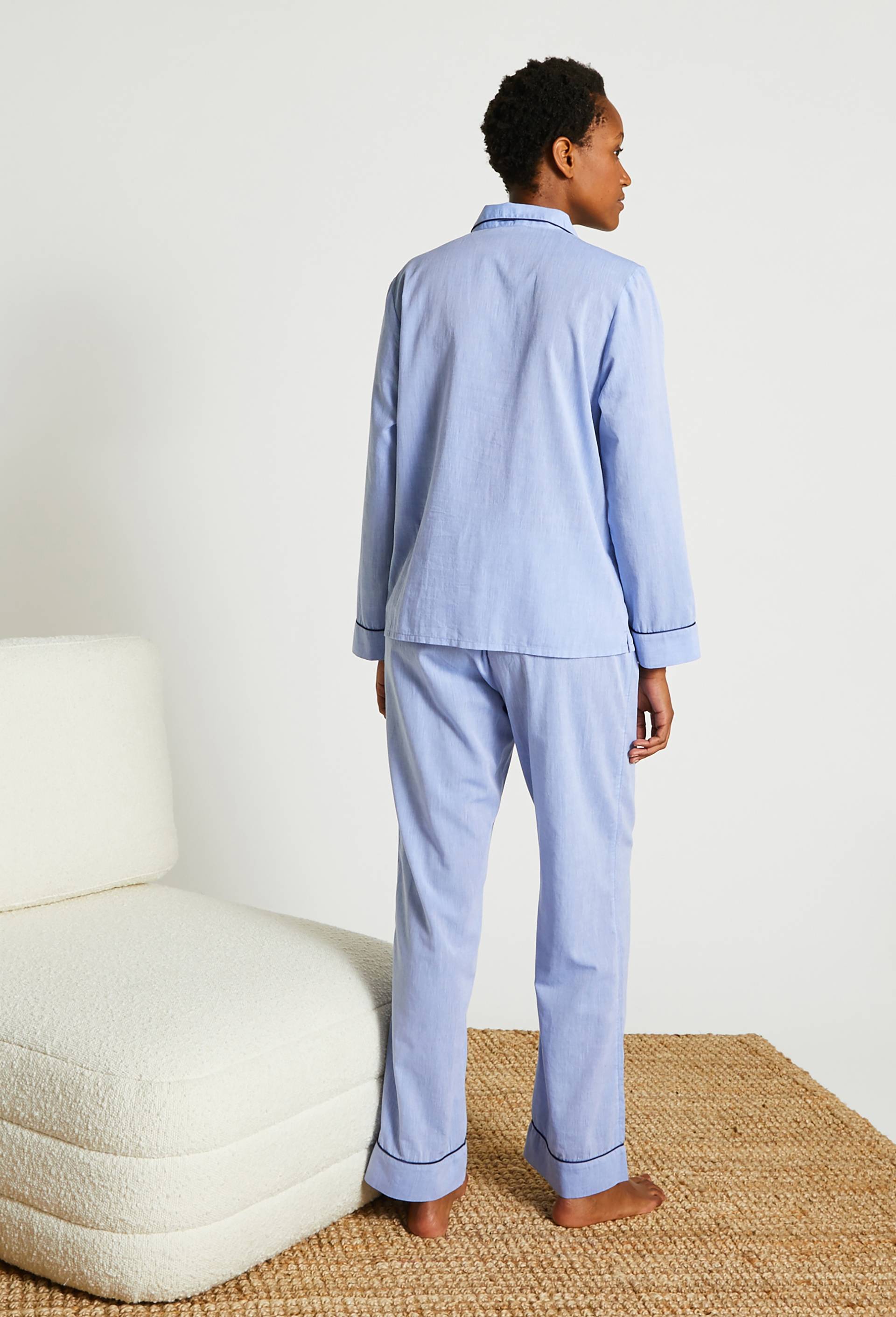 Pyjama chambray en coton BIO, Bleu clair, large image number 1