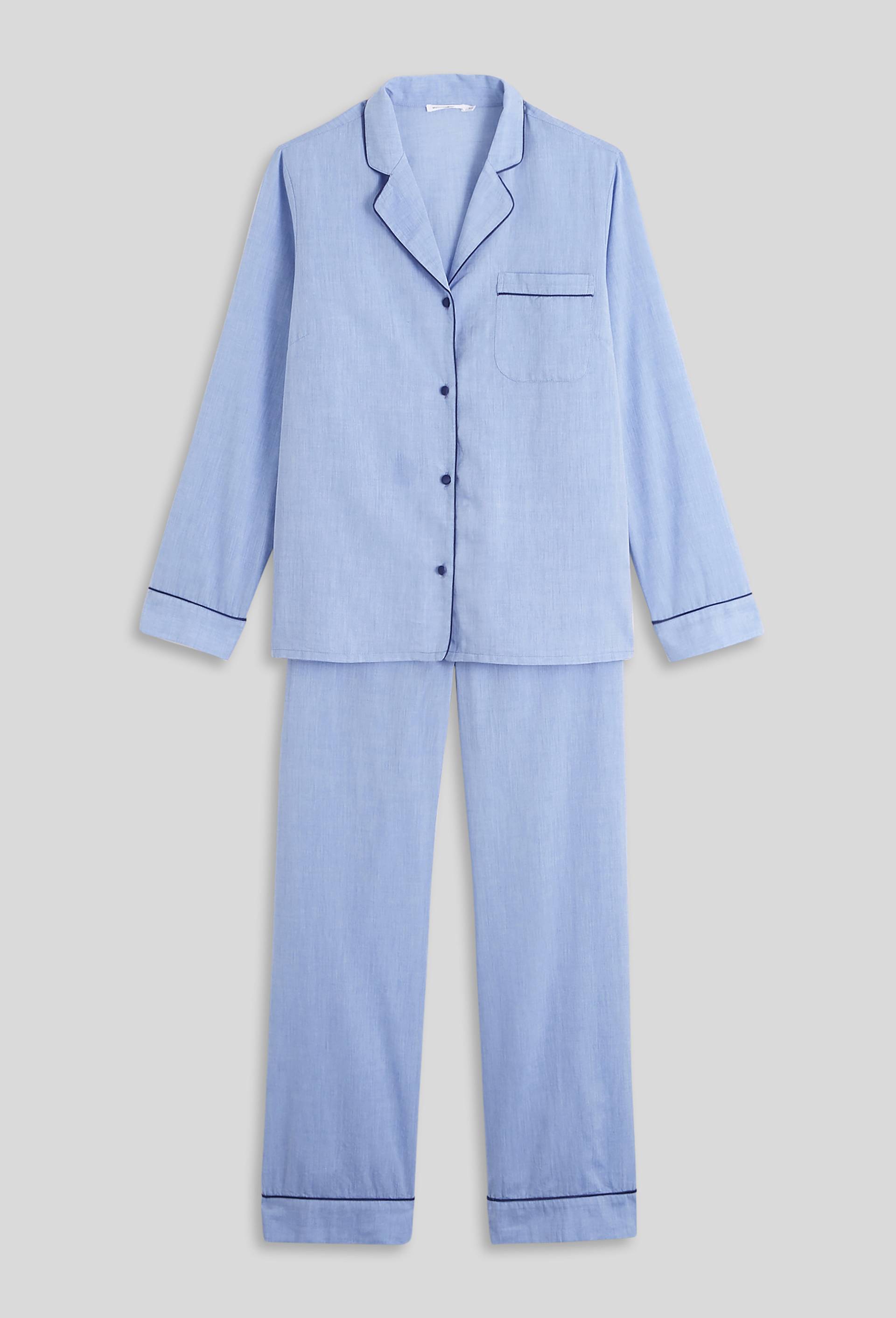 Pyjama chambray en coton BIO, Bleu clair, large image number 2.0