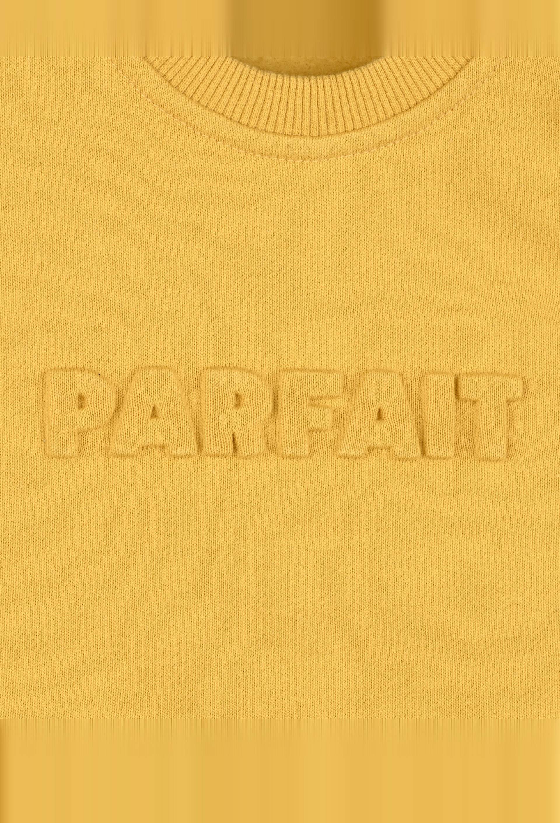 Sweat molletoné à message, Jaune foncé, large image number 2
