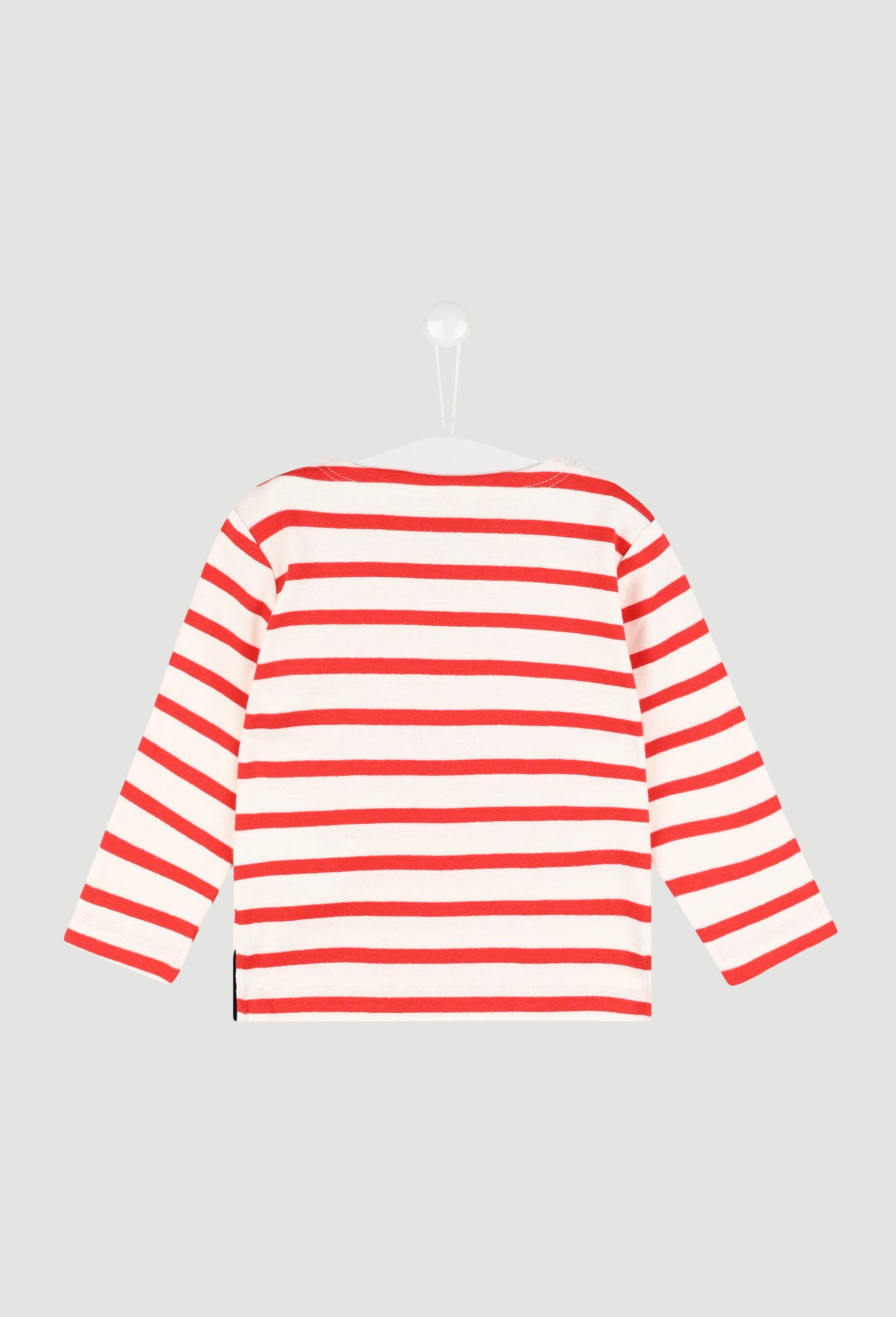 Marinière mixte en coton BIO, Oeko-Tex, Rouge, large image number 1
