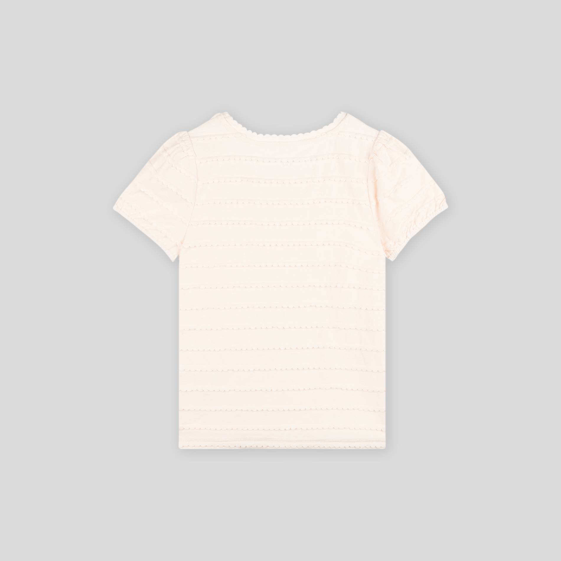 T-shirt manches courtes uni en coton, certifié OEKO-TEX, Ecru, large image number 1.0