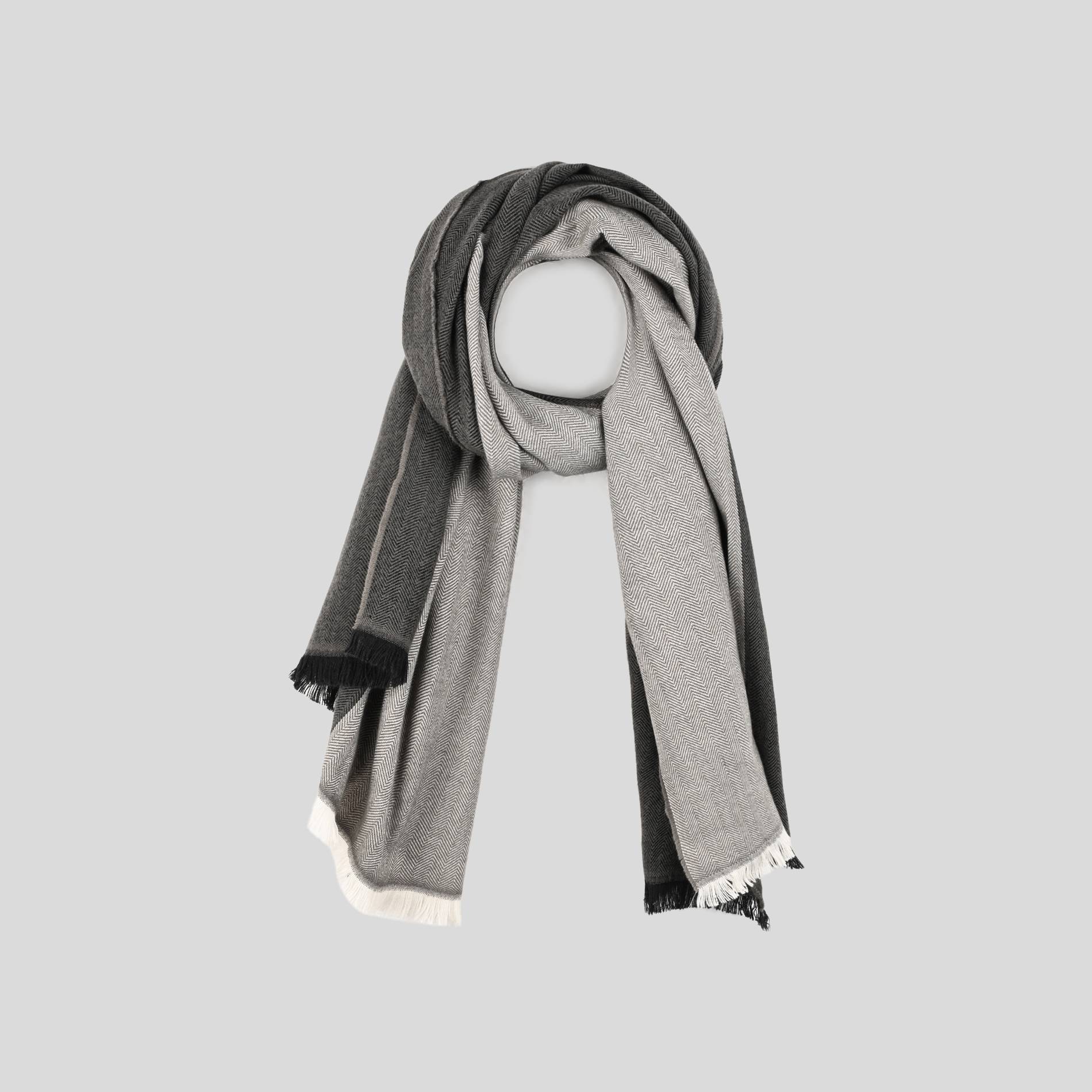 Echarpe chaude bicolore, Gris, large image number 0.0