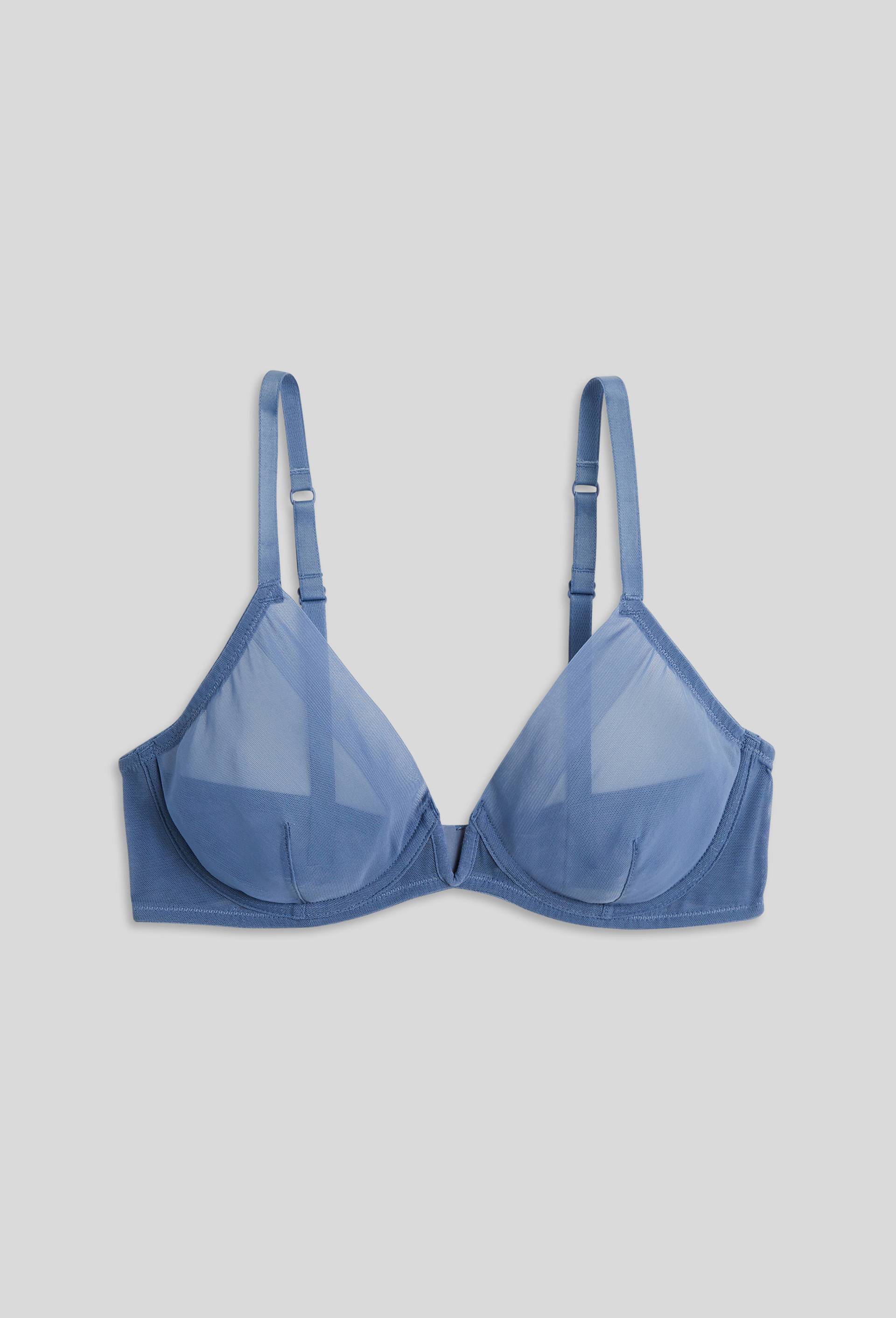 Soutien-gorge corbeille balconnet JUDITH en tulle, Bleu, large image number 0