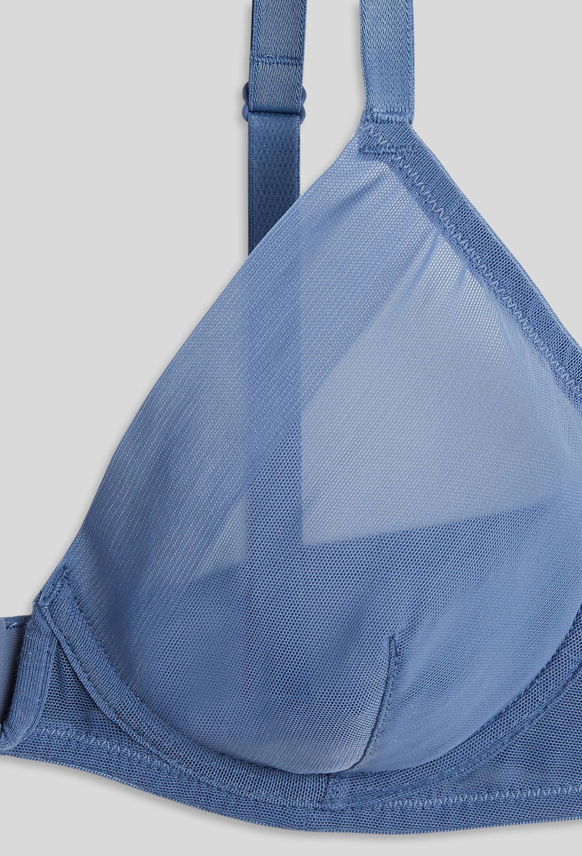 Soutien-gorge corbeille balconnet JUDITH en tulle, Bleu, large image number 2