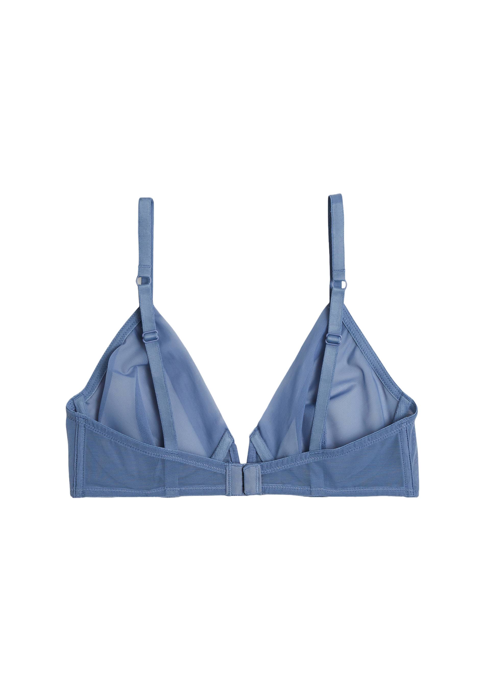 Soutien-gorge corbeille balconnet JUDITH en tulle, Bleu, large image number 4