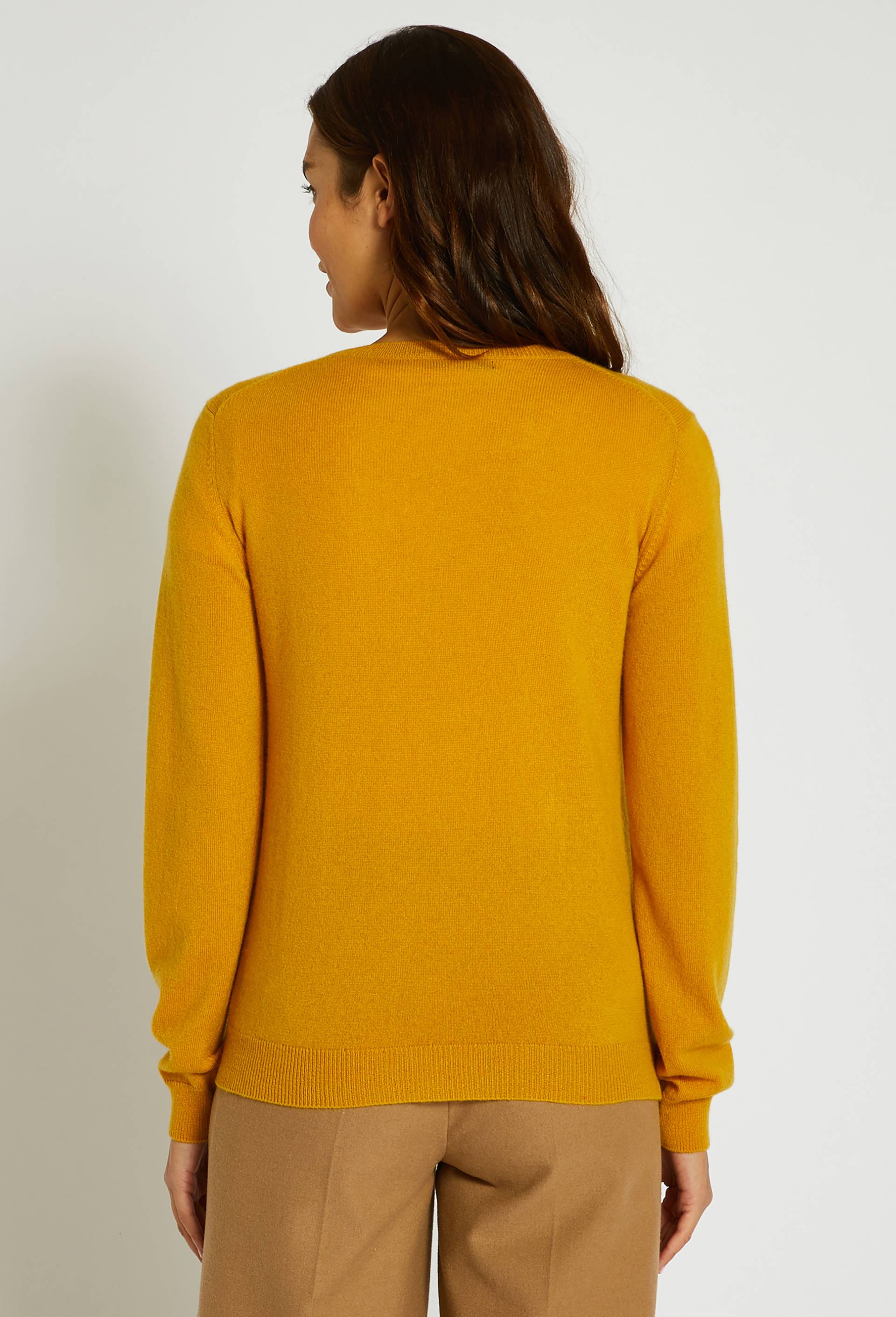 Pull col rond, Jaune foncé, large image number 1.0