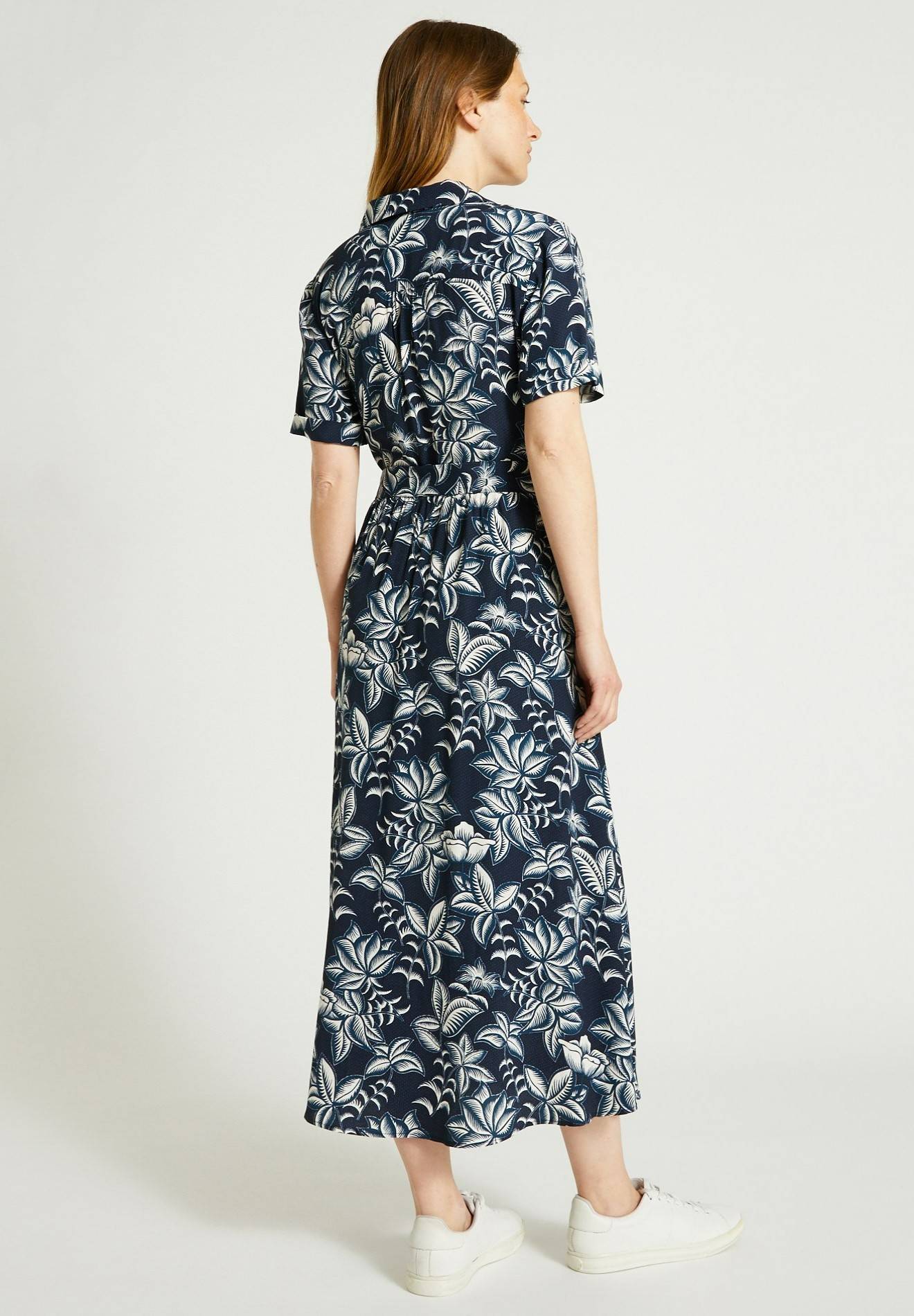 Robe longue en viscose, Bleu foncé, large image number 4.0
