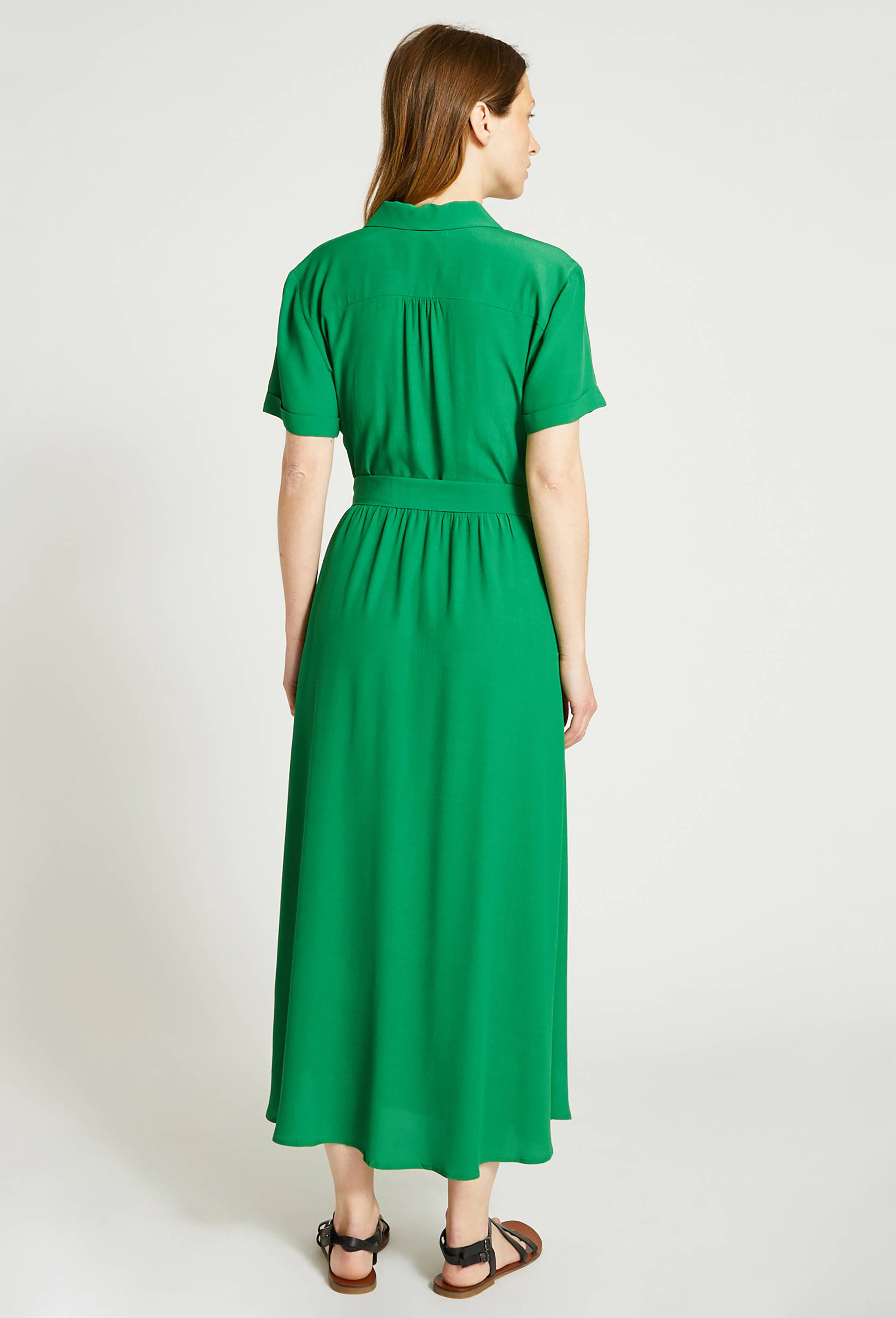 Robe longue en viscose, Vert, large image number 1