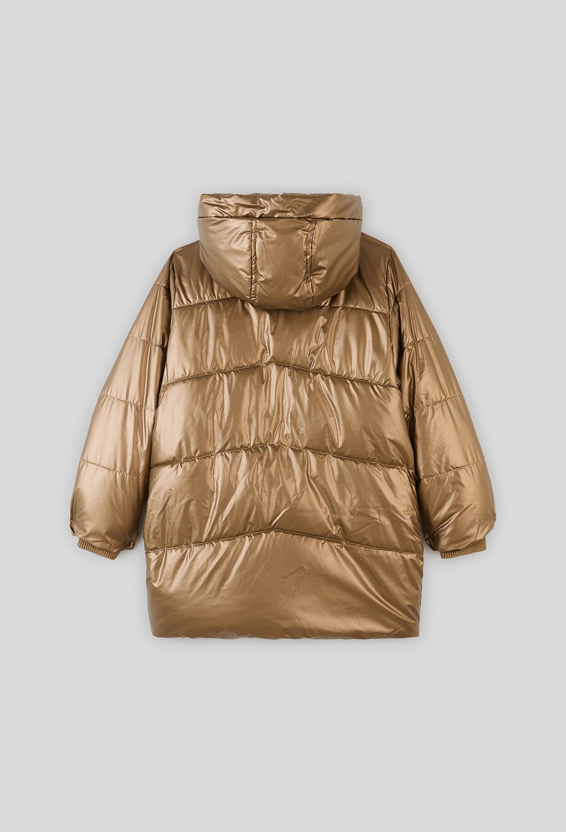 Doudoune doubl&eacute;e sherpa en polyester recycl&eacute;, Or, large image number 1