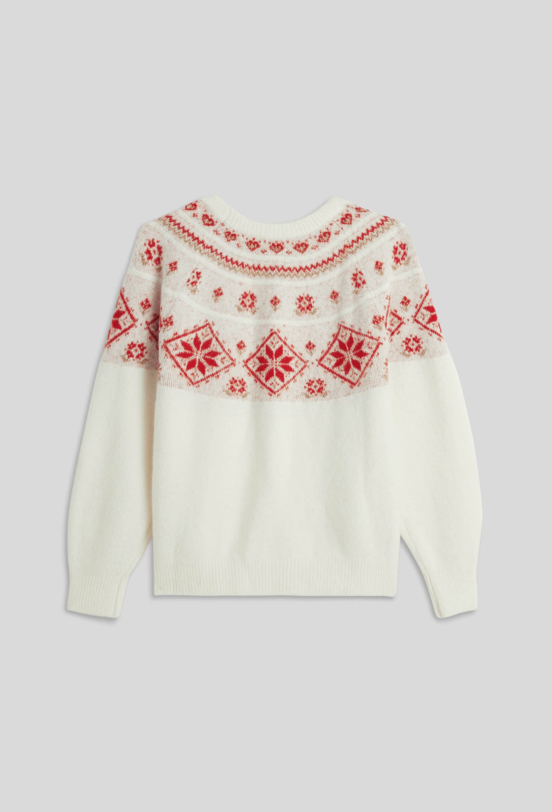 Pull jacquard, Ecru, large image number 2.0