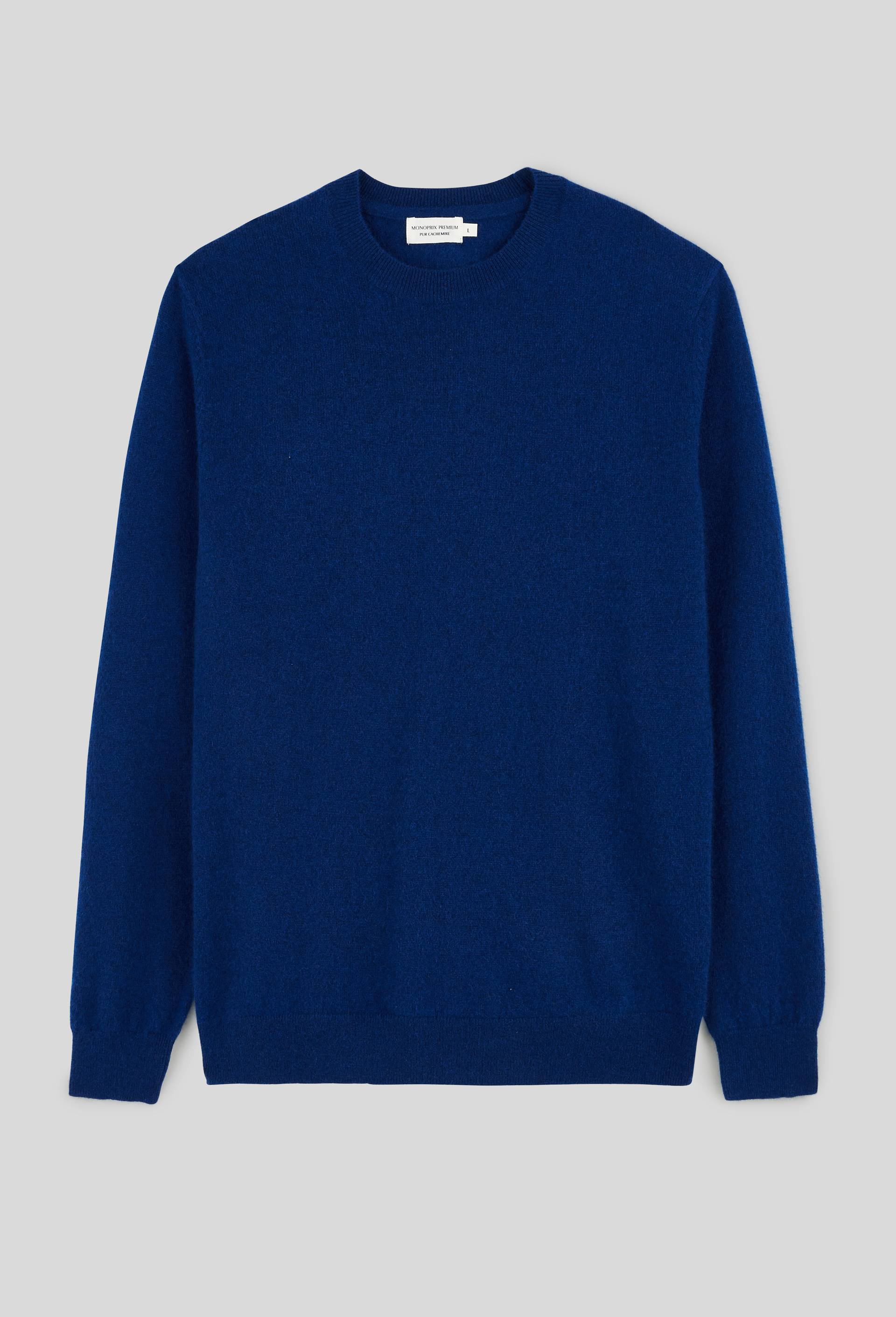 Pull col rond en 100% cachemire, Bleu, large image number 2