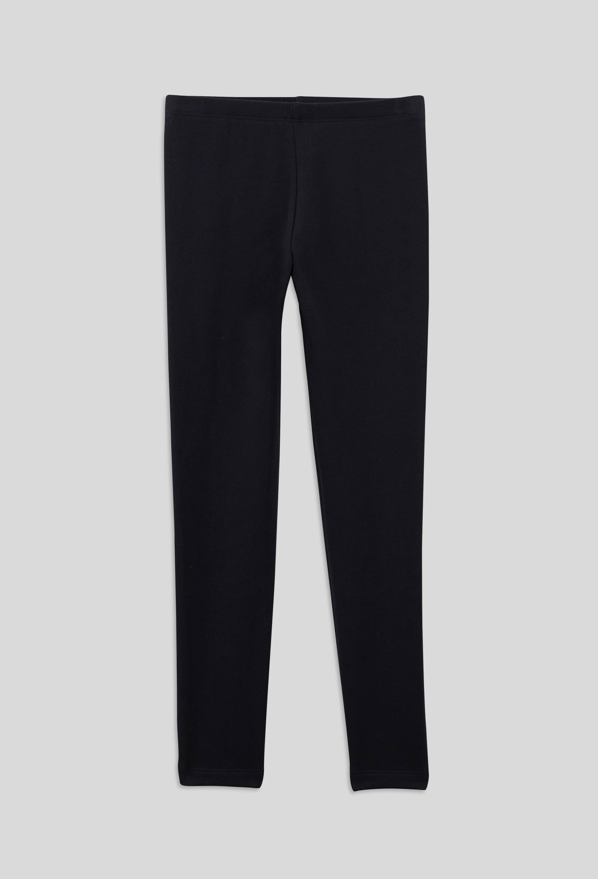 Legging Chaud Fille French Terry Coton - Basique Gris Chiné Foncé