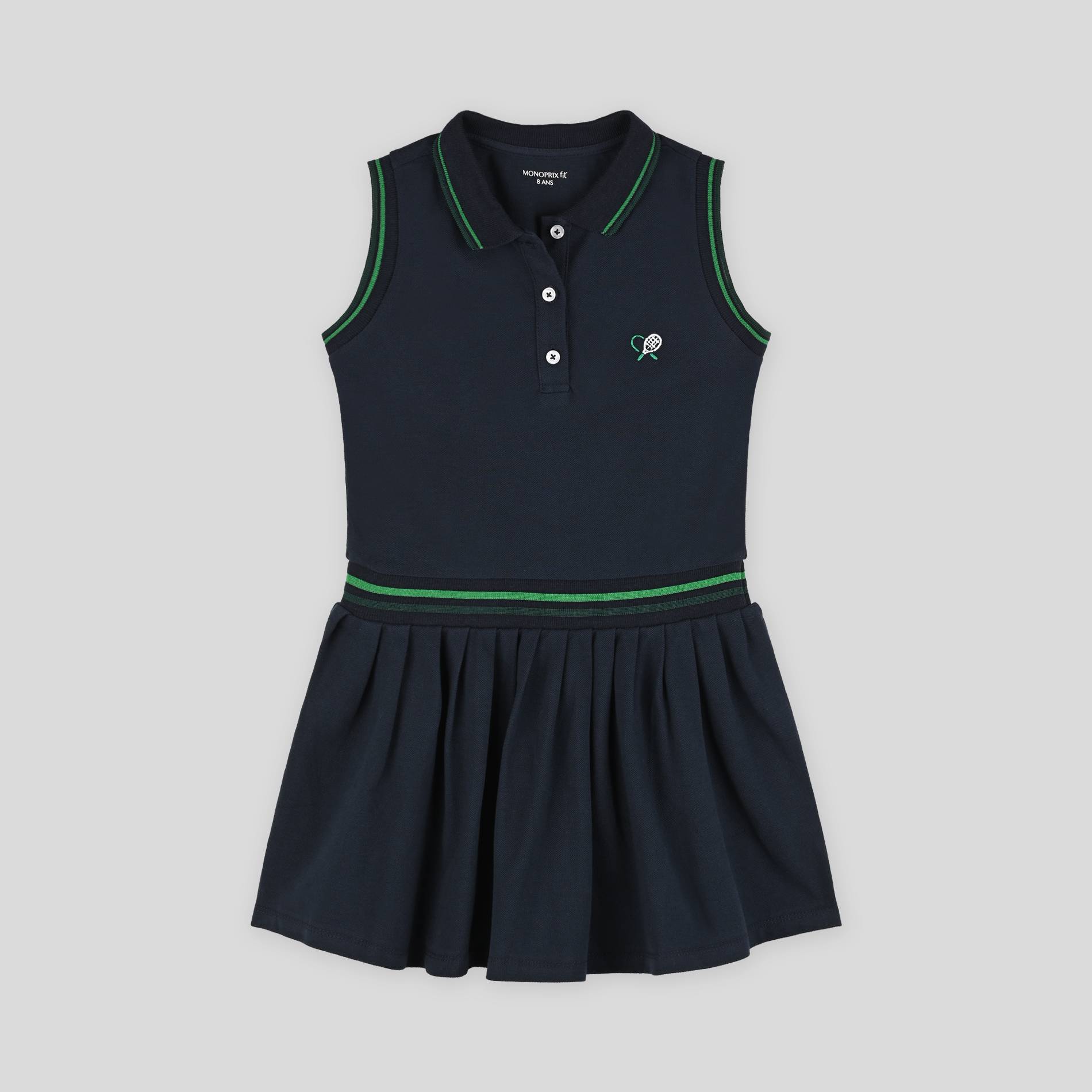 Robe polo tennis, Bleu foncé, large image number 0