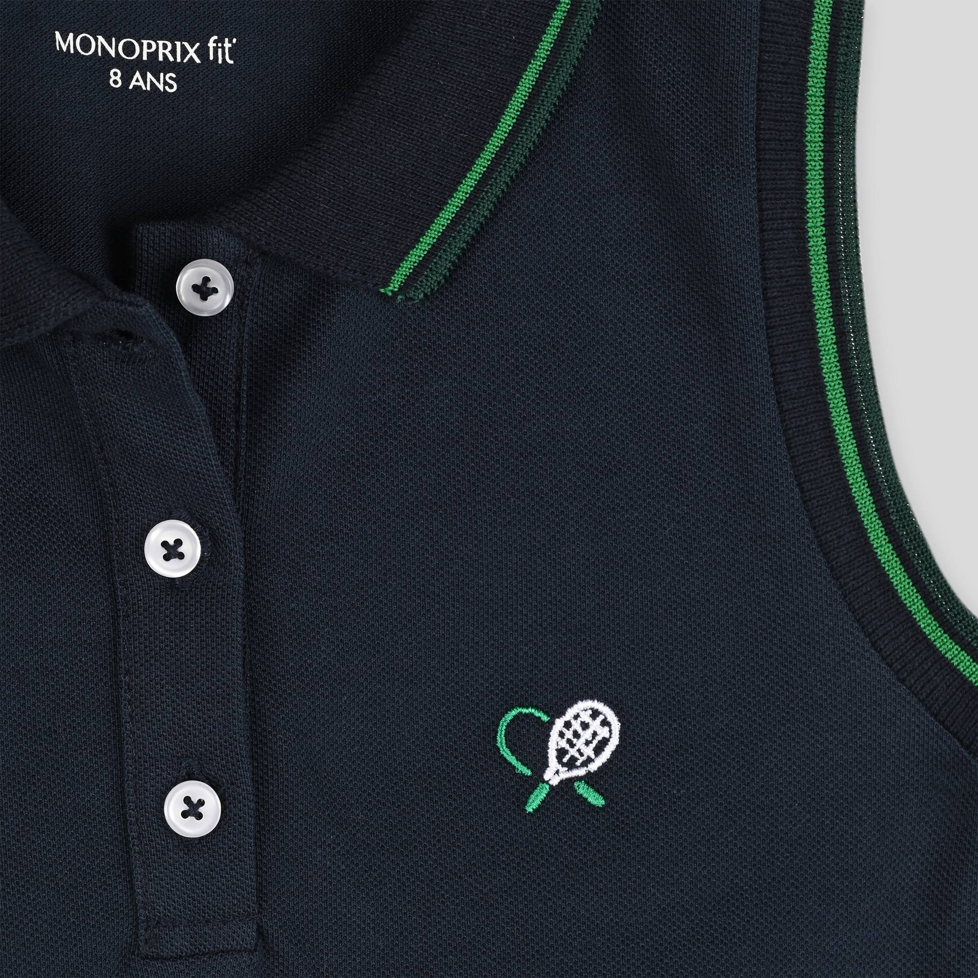 Robe polo tennis, Bleu foncé, large image number 2