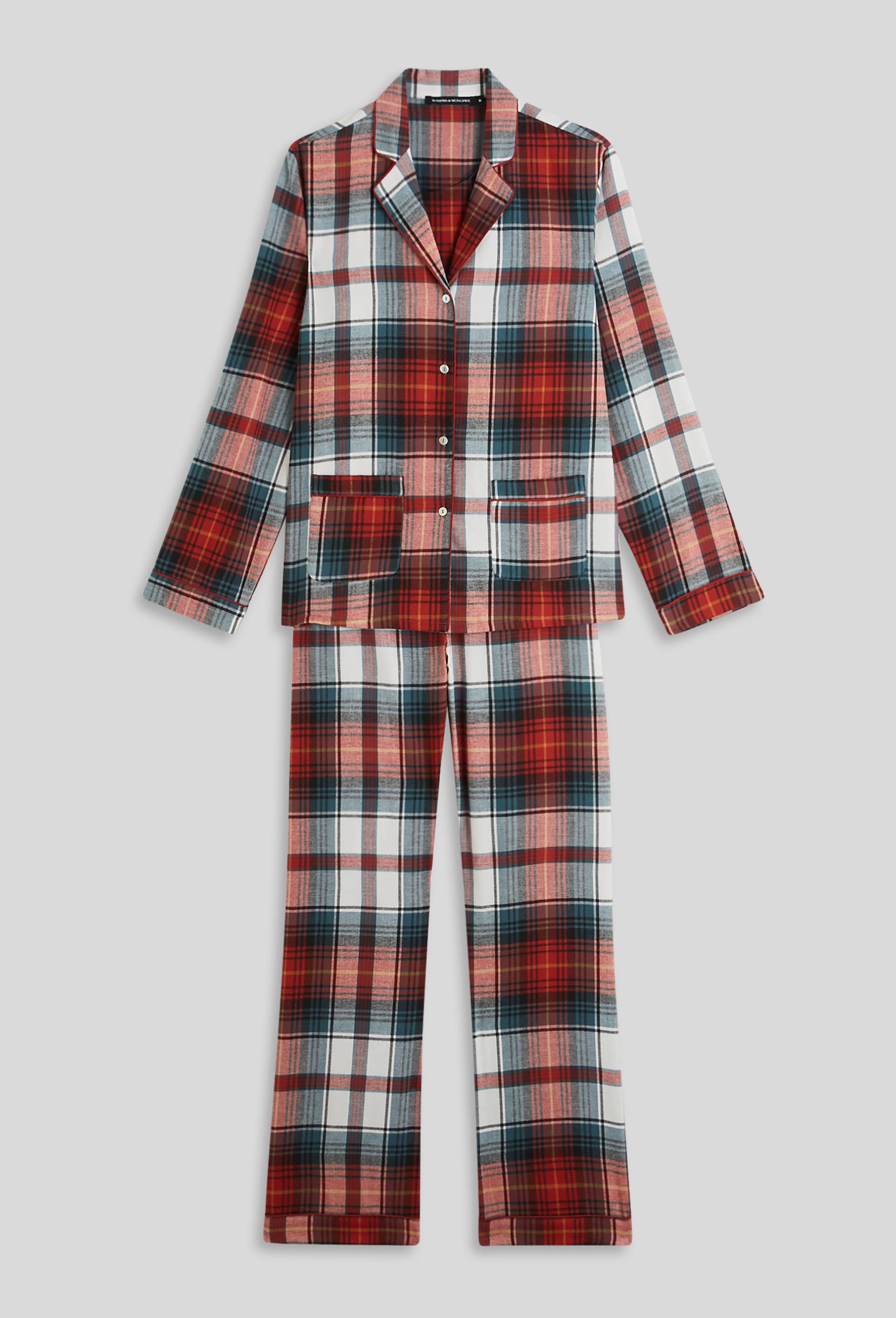 Pyjama à carreaux certifié OEKOTEX, Rouge, large image number 2.0