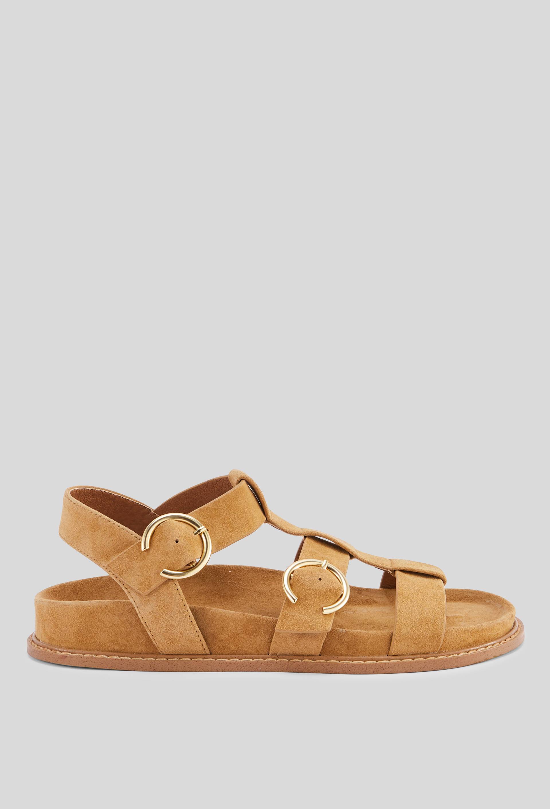 Sandales en cuir, Beige, large image number 0