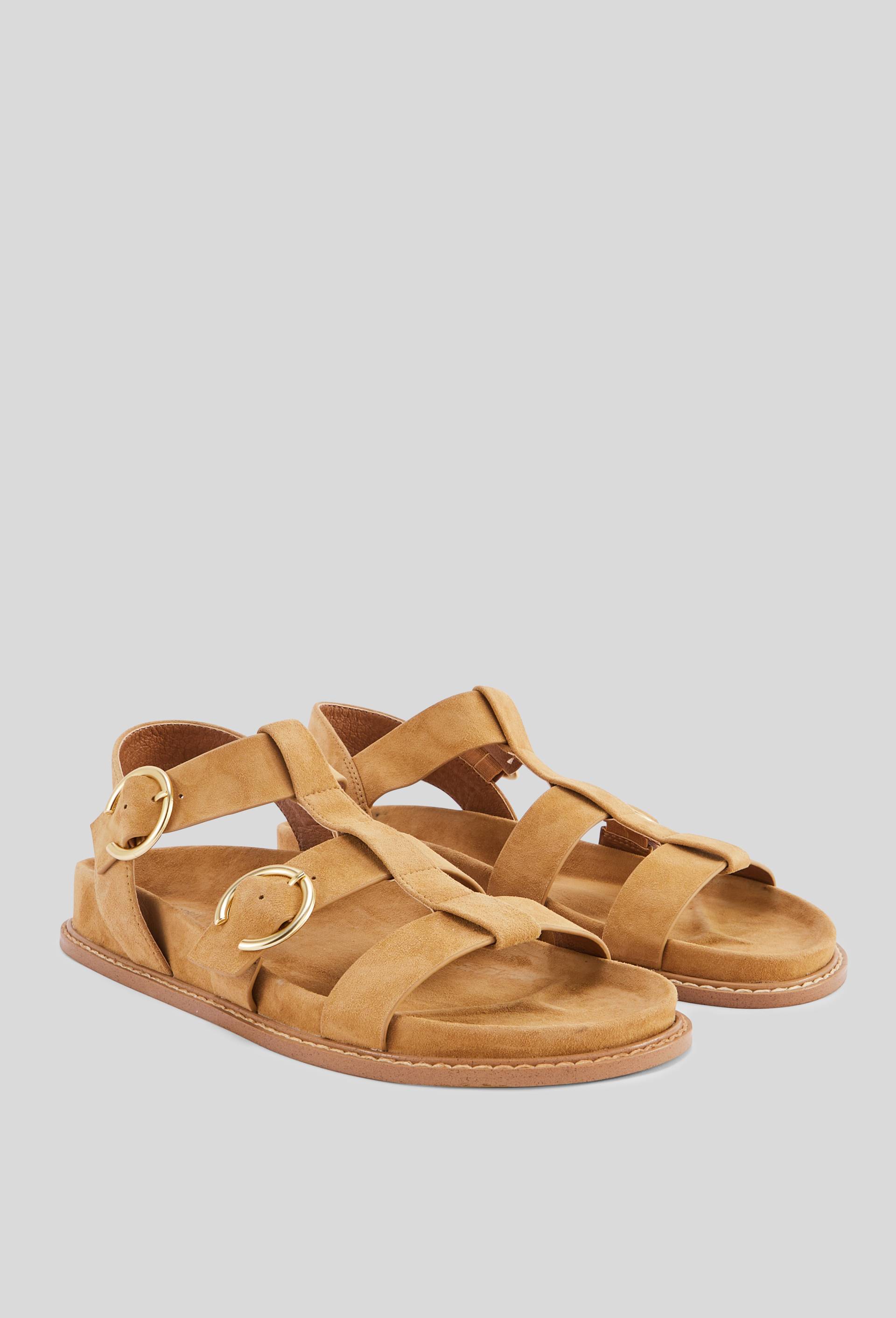 Sandales en cuir, Beige, large image number 1