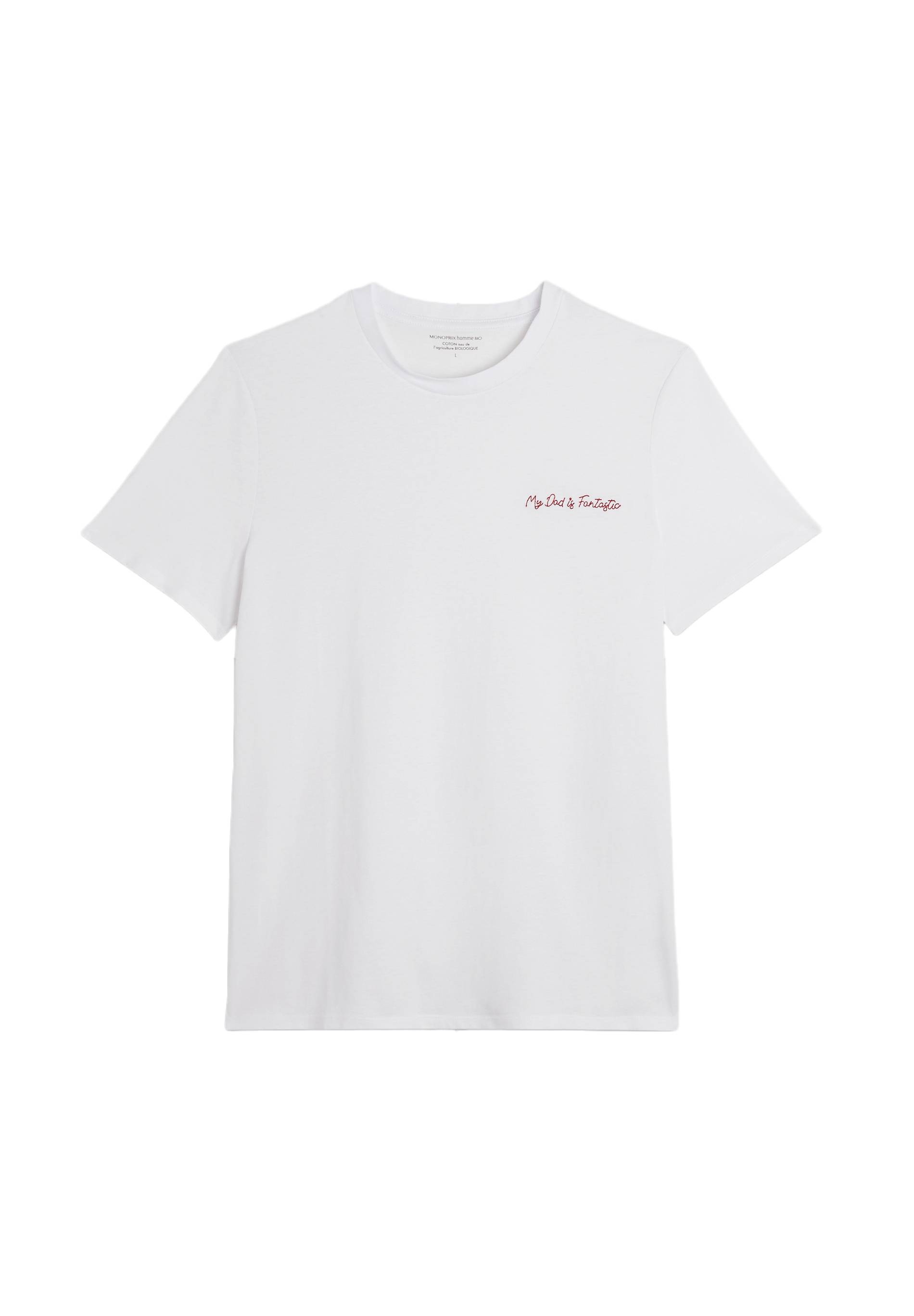 T-shirt manches courtes fête des pères, Blanc, large image number 5