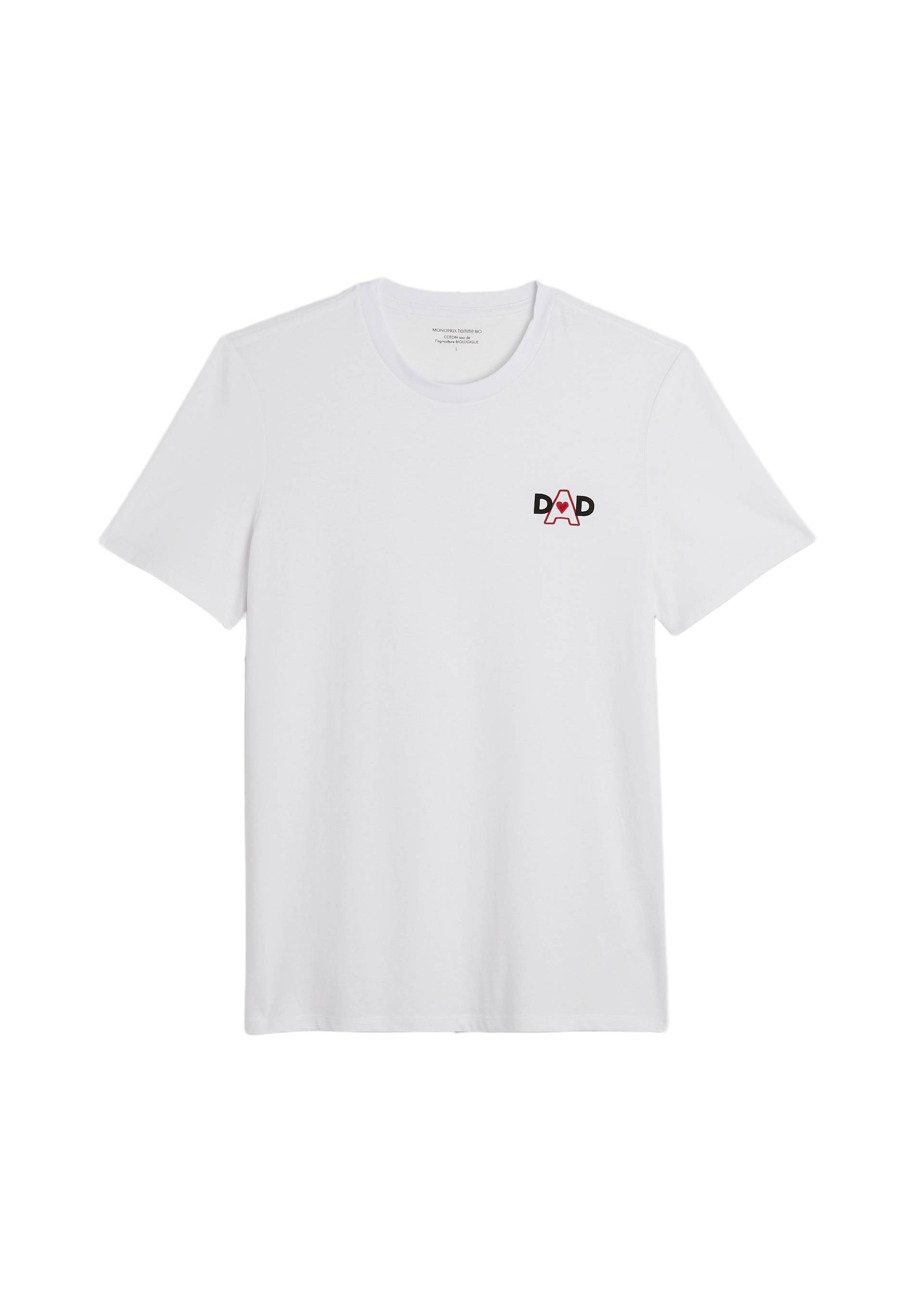 T-shirt manches courtes fêtes des pères, Blanc, large image number 5
