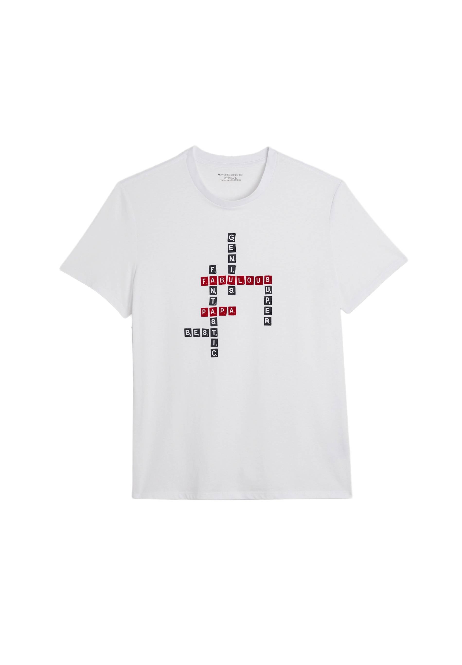 T-shirt manches courtes fêtes des pères, Blanc, large image number 5