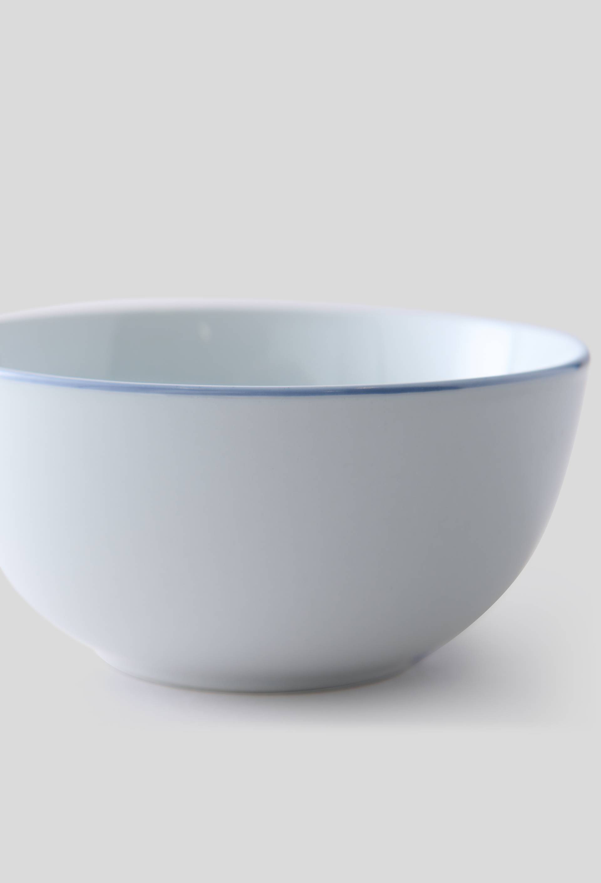 Bol avec liseré, 14cm, Bleu, large image number 1