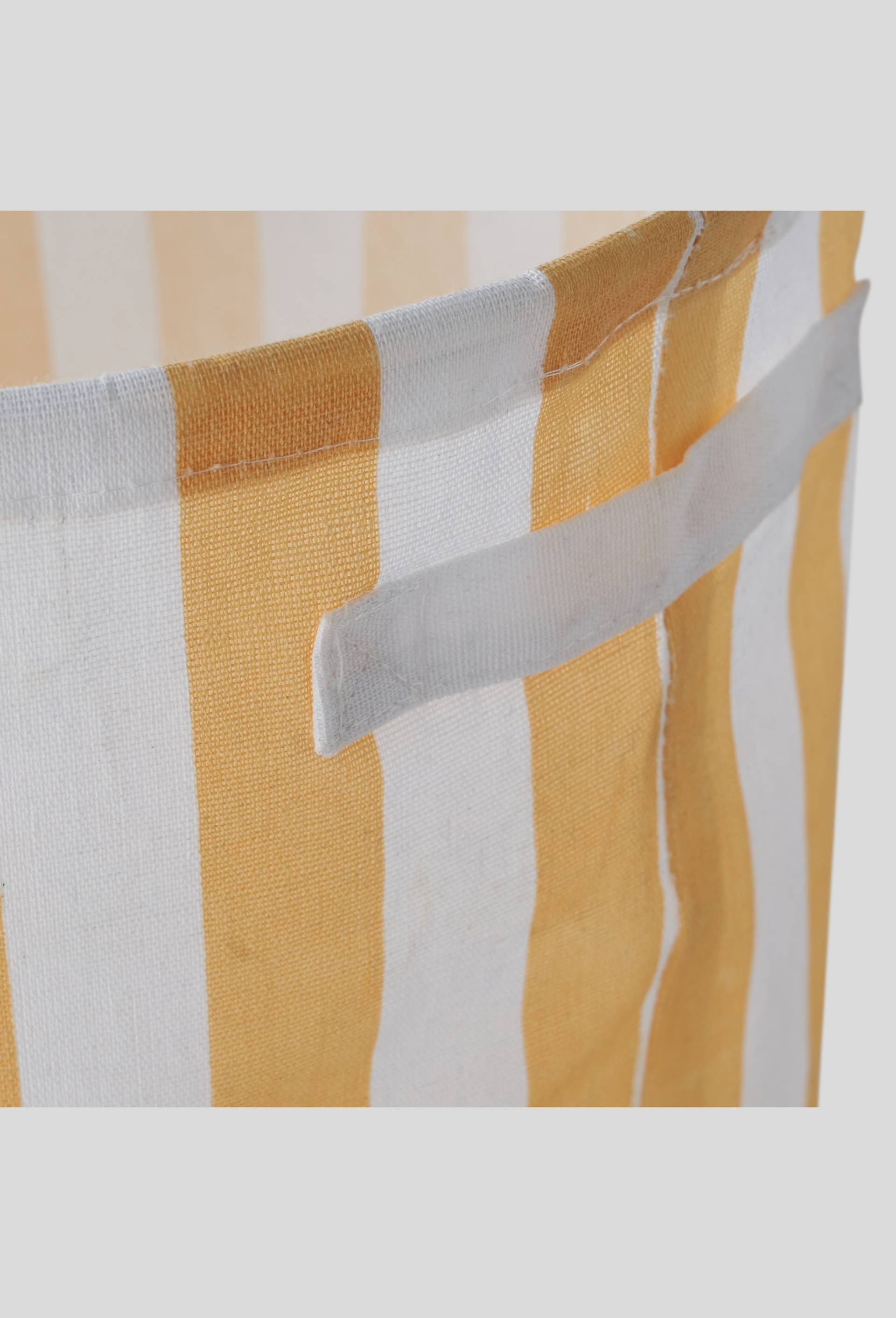 Panier à linge rayé, 45x36cm, en polyester, BLEU, large image number 1