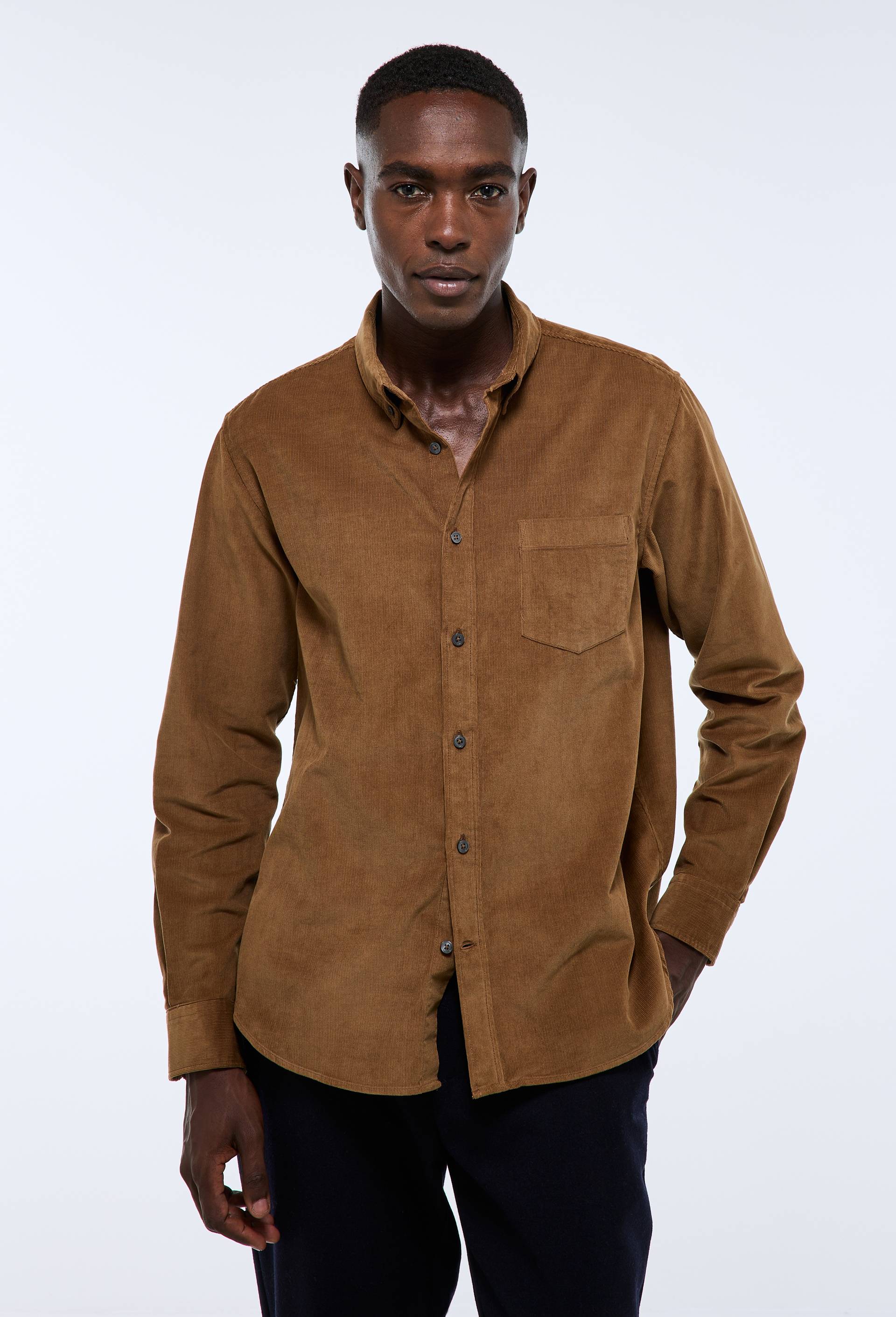 Chemise manches longues velours en coton BIO GOTS - MONOPRIX - Modalova
