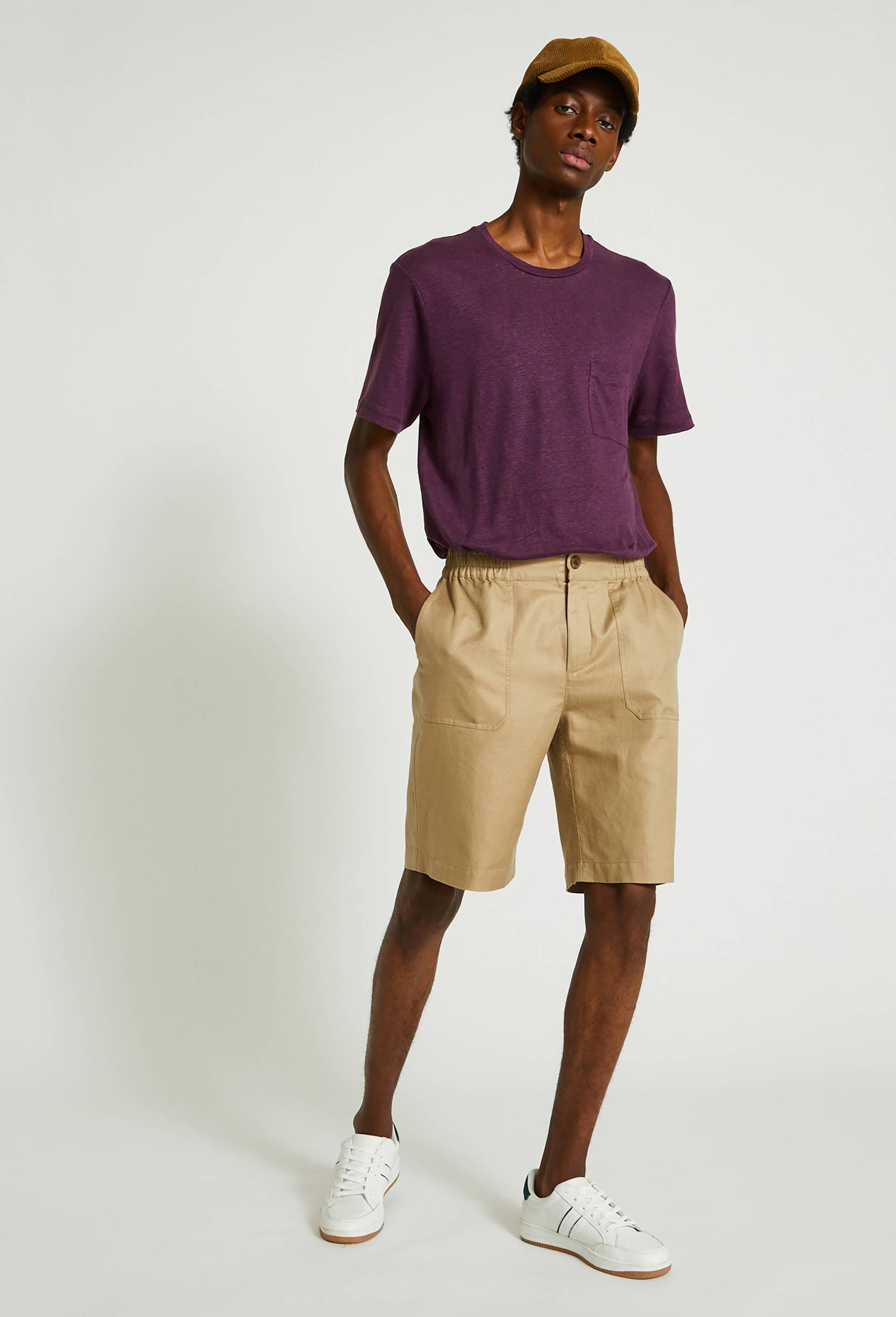 Bermuda taille élastique, Beige, large image number 0
