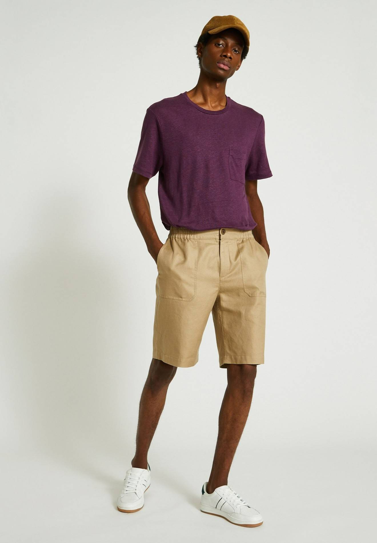 Bermuda taille élastique, Beige, large image number 3