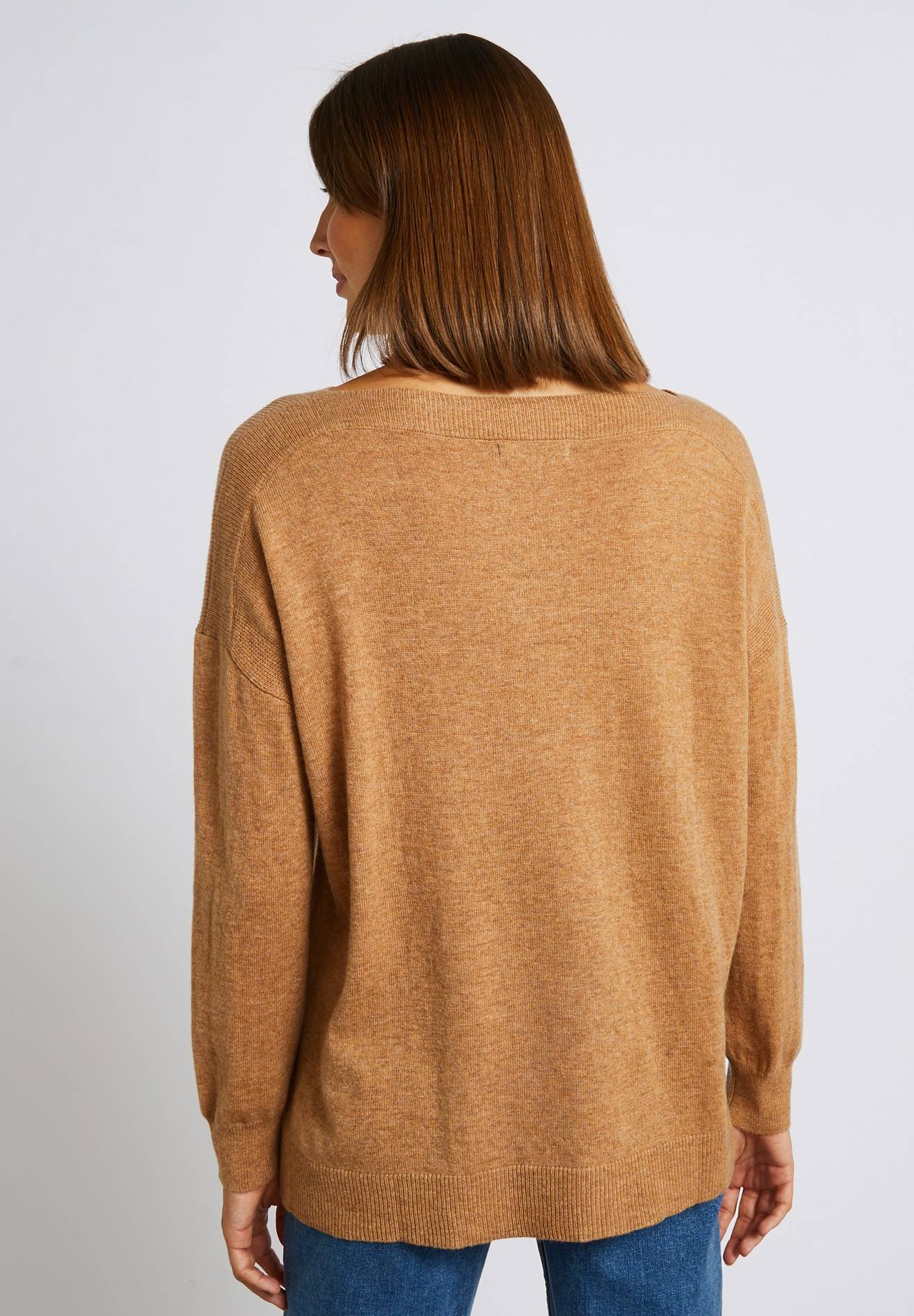 Pull col bateau contenant de la laine et du cachemire, Beige, large image number 4
