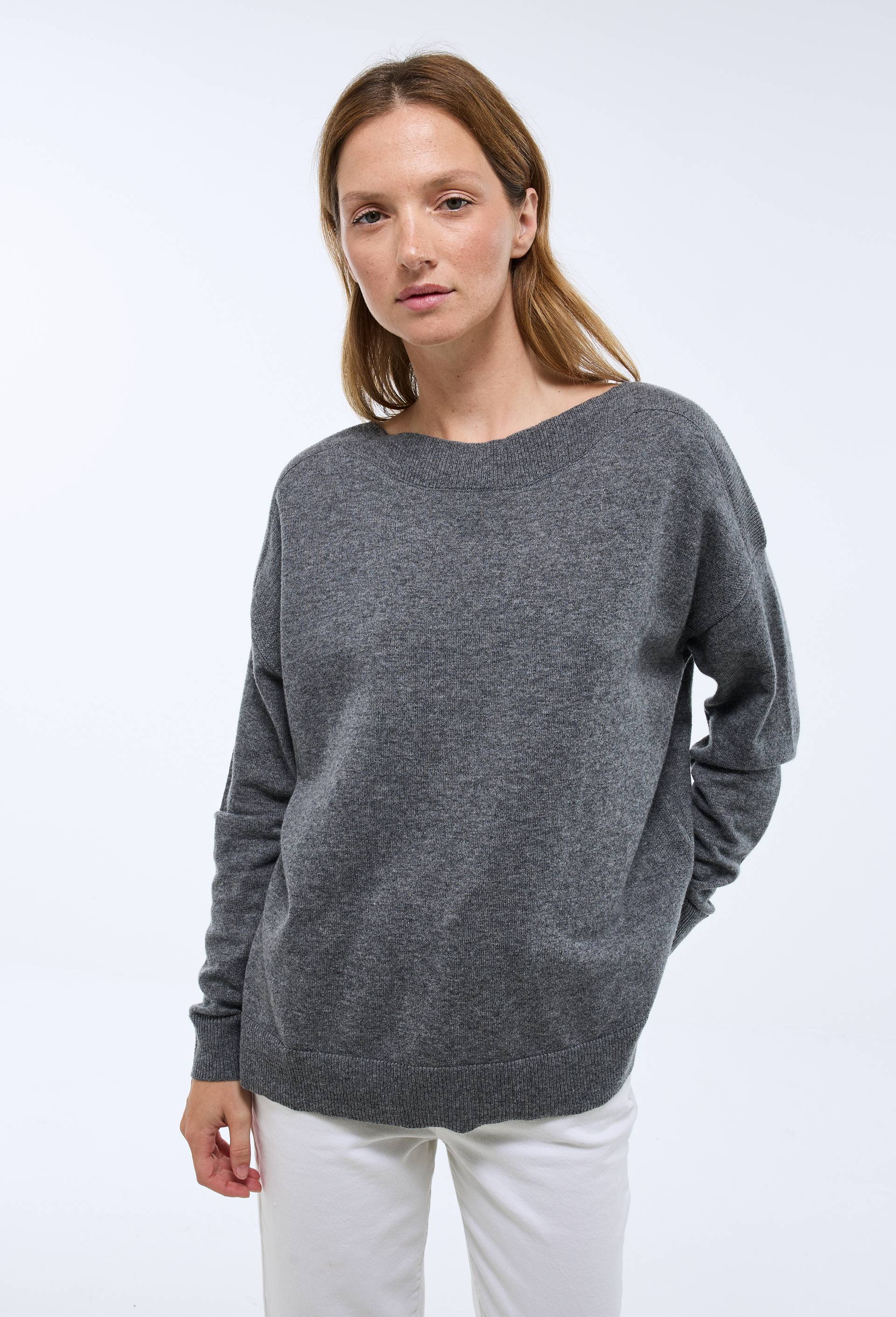 Pull col bateau contenant de la laine et du cachemire - MONOPRIX - Modalova