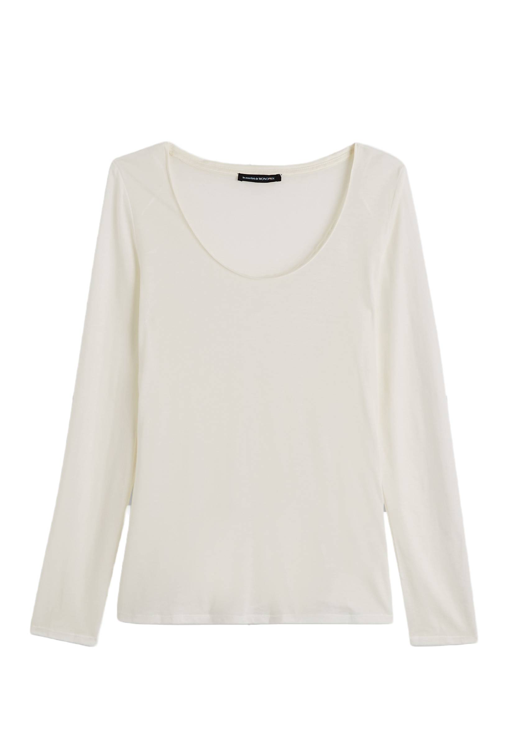 T-shirt manches longues en tencel et laine, Ecru, large image number 5