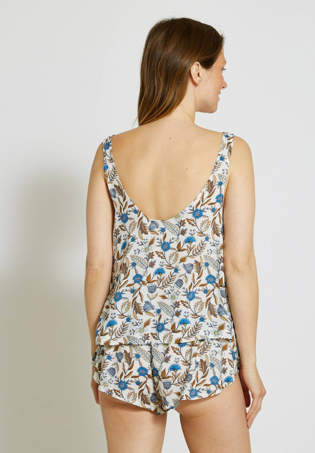 Top en viscose imprimé, Ecru, large image number 4