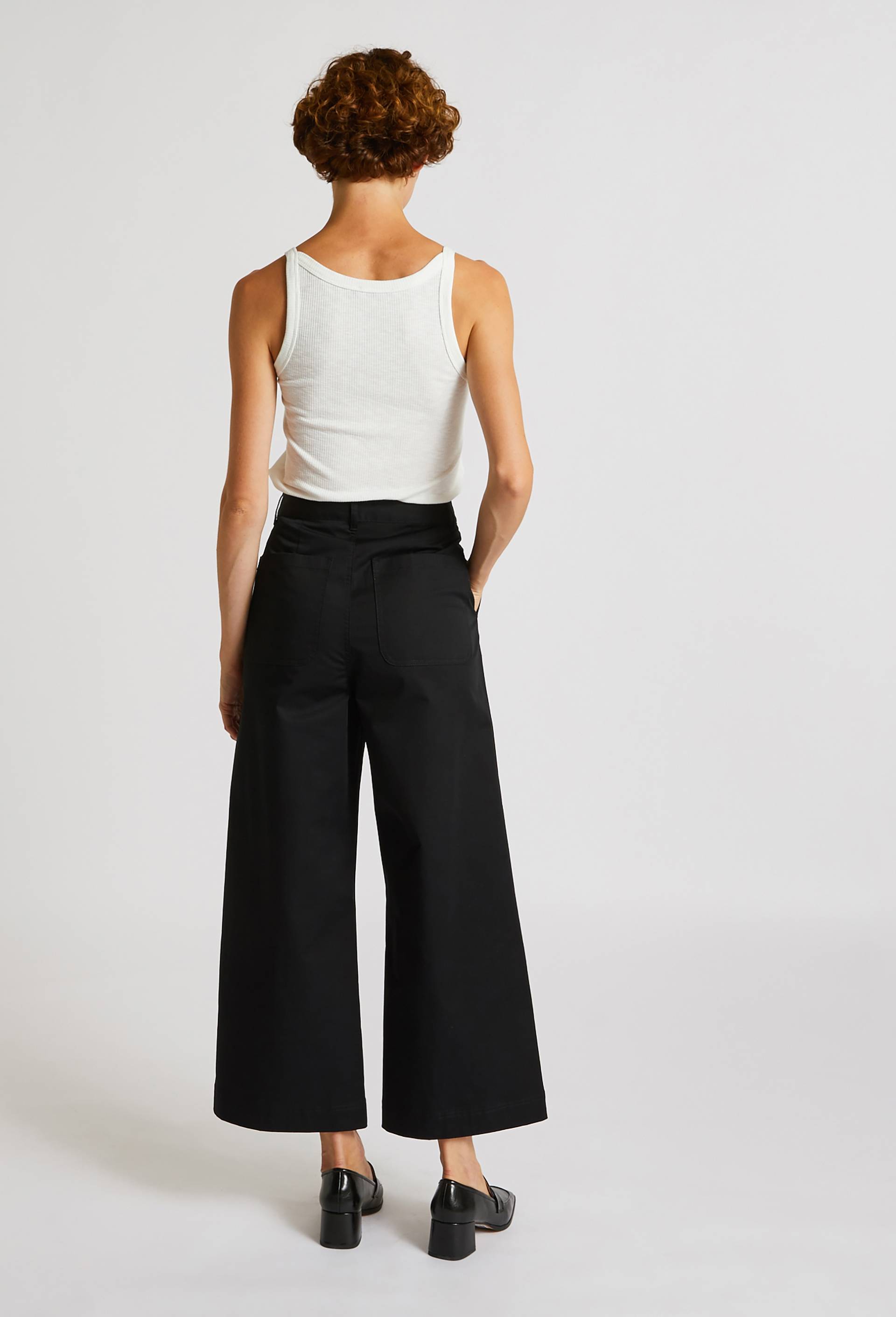 Pantalon large, Noir, large image number 1
