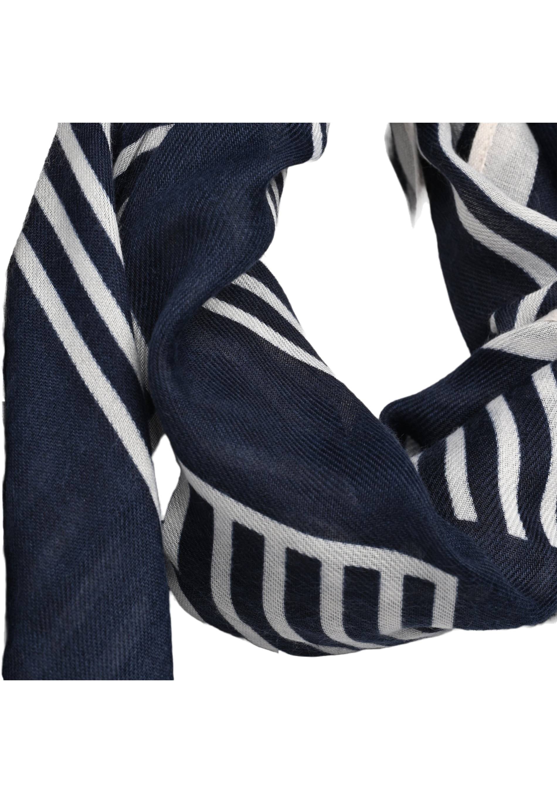 Carré imprimé géométrique certifié OEKOTEX, Bleu foncé, large image number 5.0