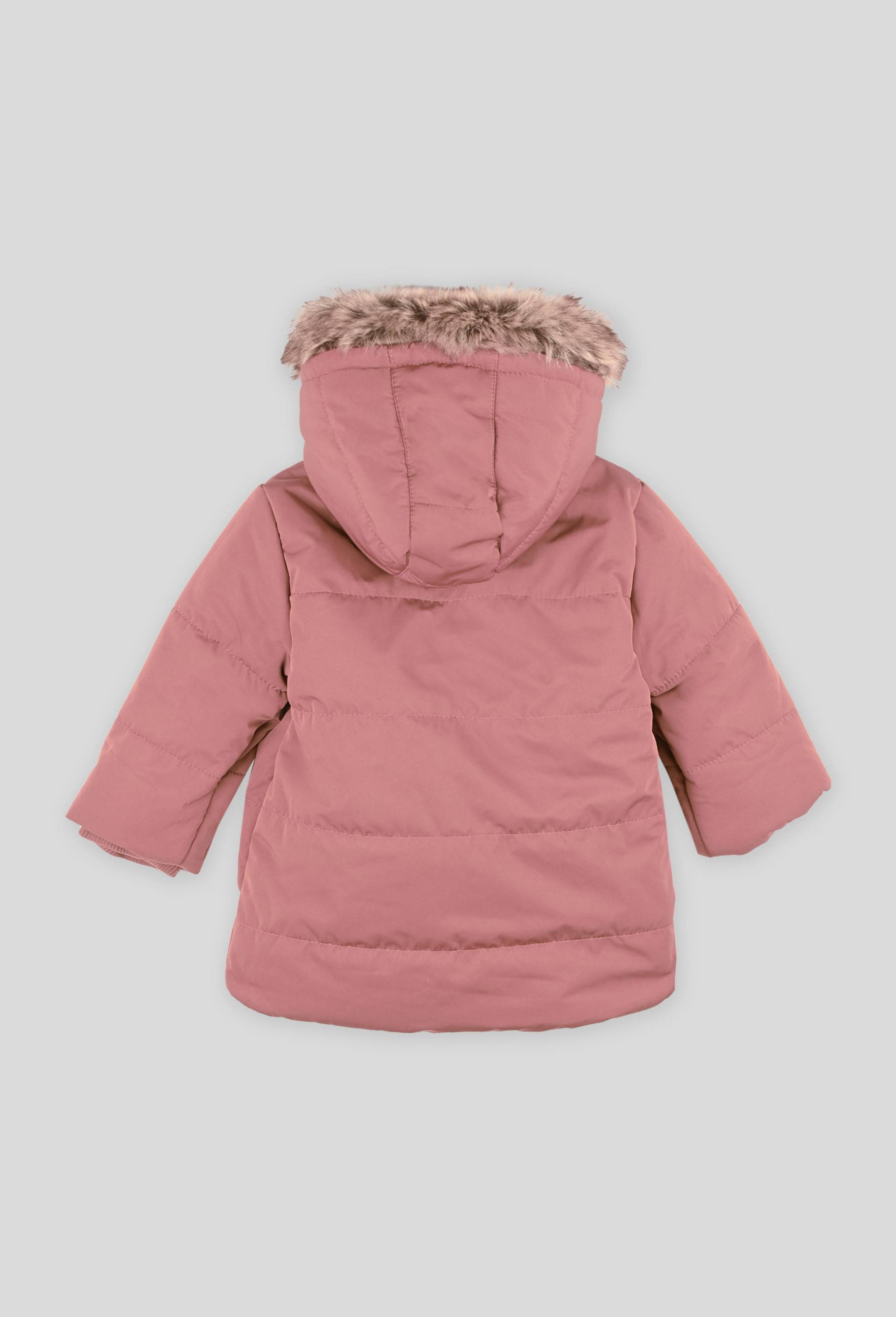 Parka &agrave; capuche chaude unie, mixte, rembourrage en polyester recycl&eacute;., Rose, large image number 1