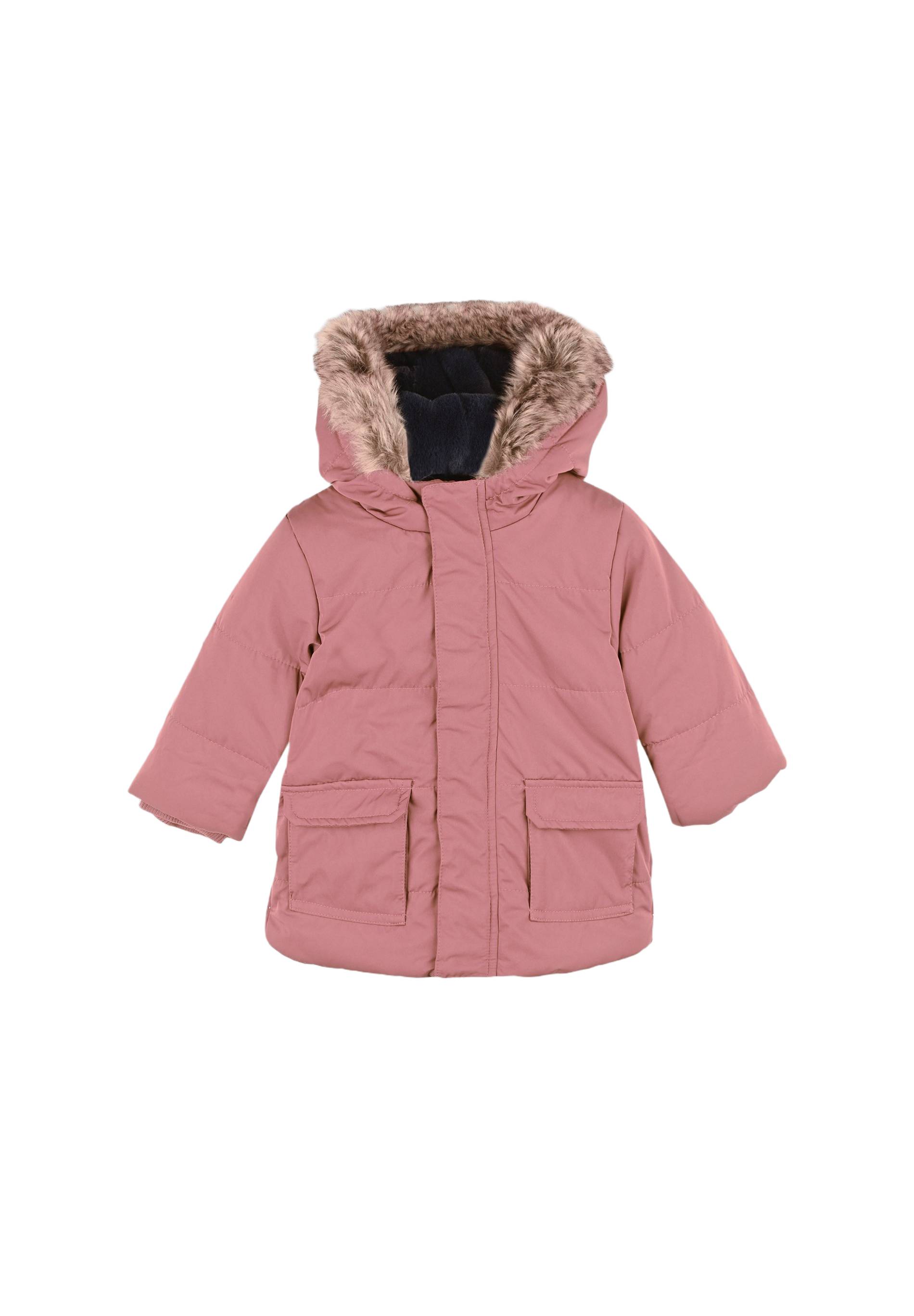 Parka &agrave; capuche chaude unie, mixte, rembourrage en polyester recycl&eacute;., Rose, large image number 3