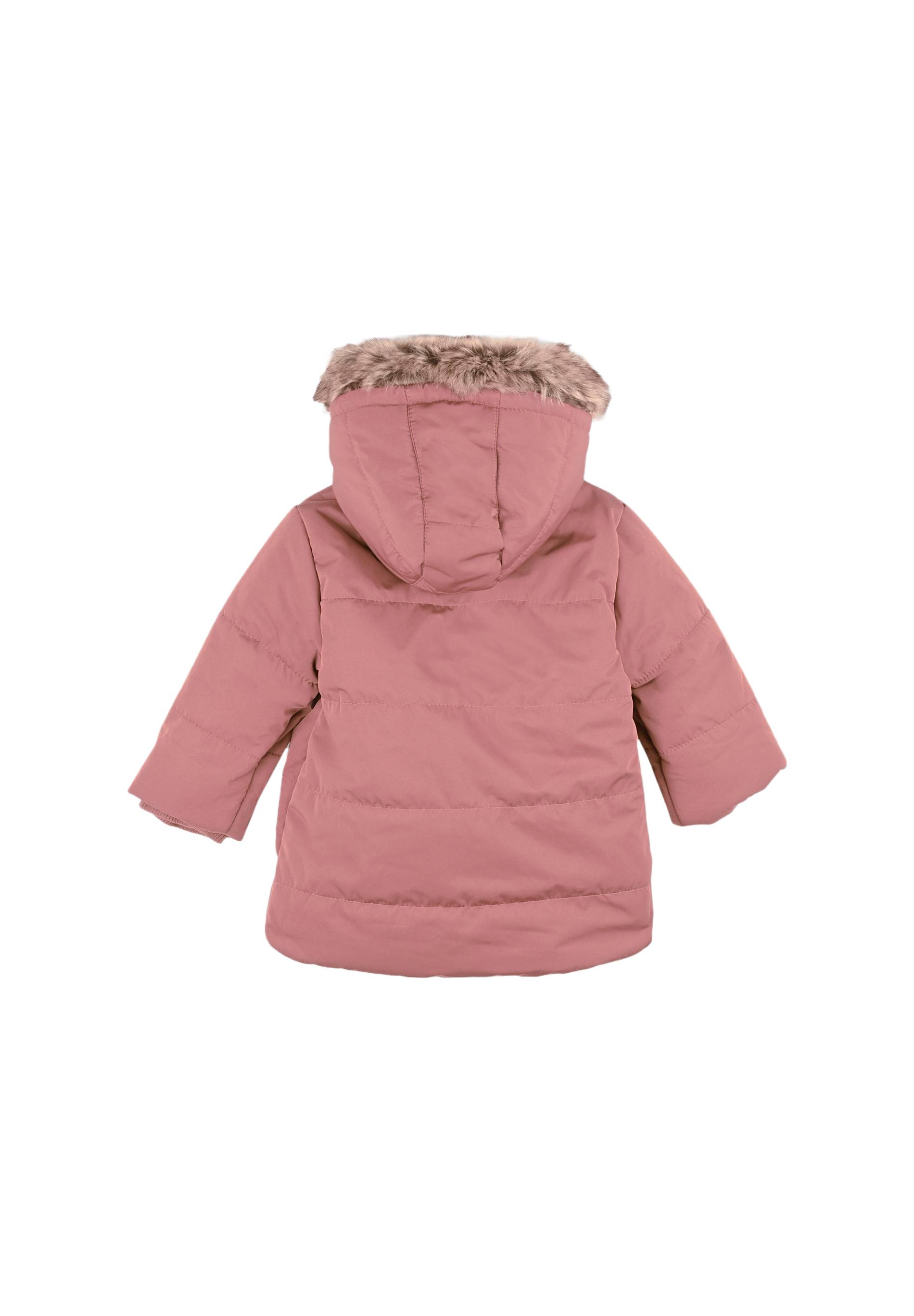 Parka &agrave; capuche chaude unie, mixte, rembourrage en polyester recycl&eacute;., Rose, large image number 4