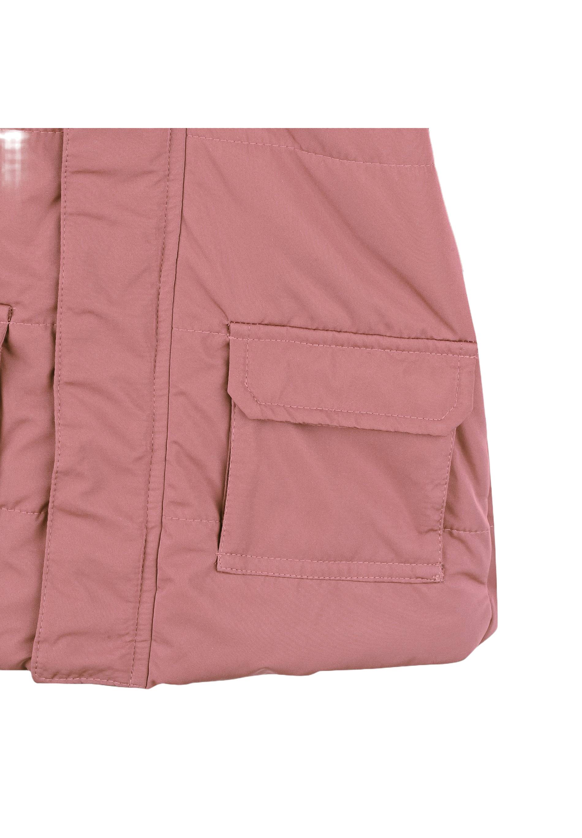 Parka &agrave; capuche chaude unie, mixte, rembourrage en polyester recycl&eacute;., Rose, large image number 5