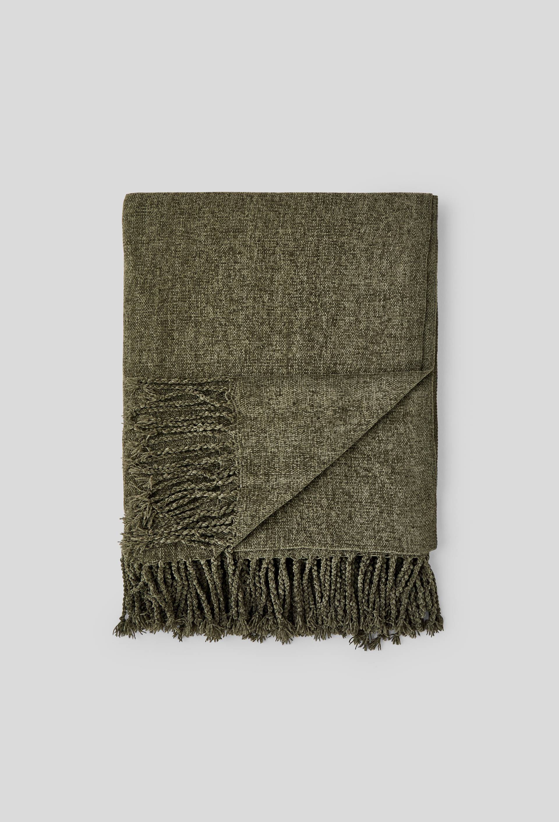 Plaid, 130x170cm, 100% polyester, OEKOTEX, Vert foncé, large image number 0