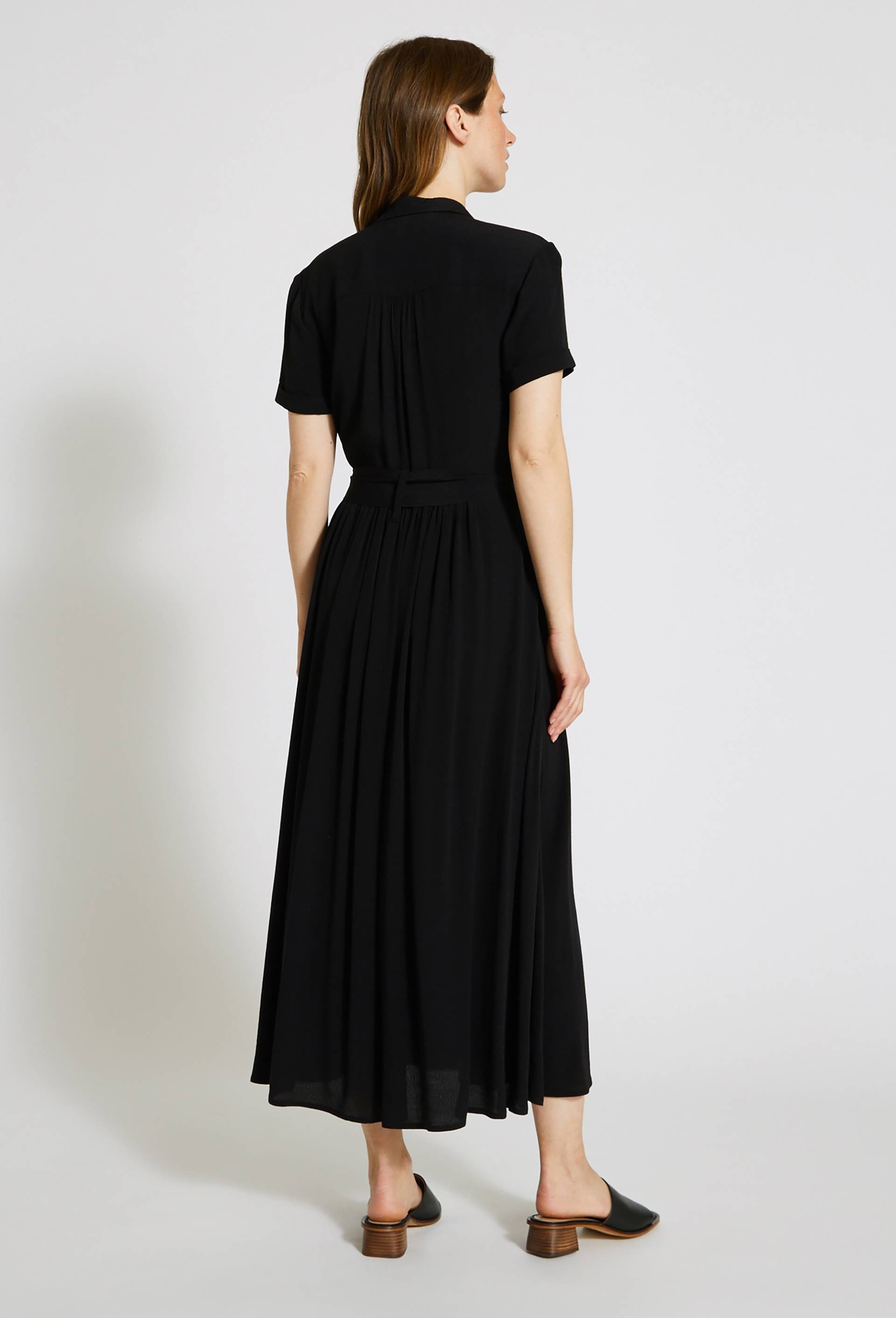 Robe chemise manches courtes, Noir, large image number 1