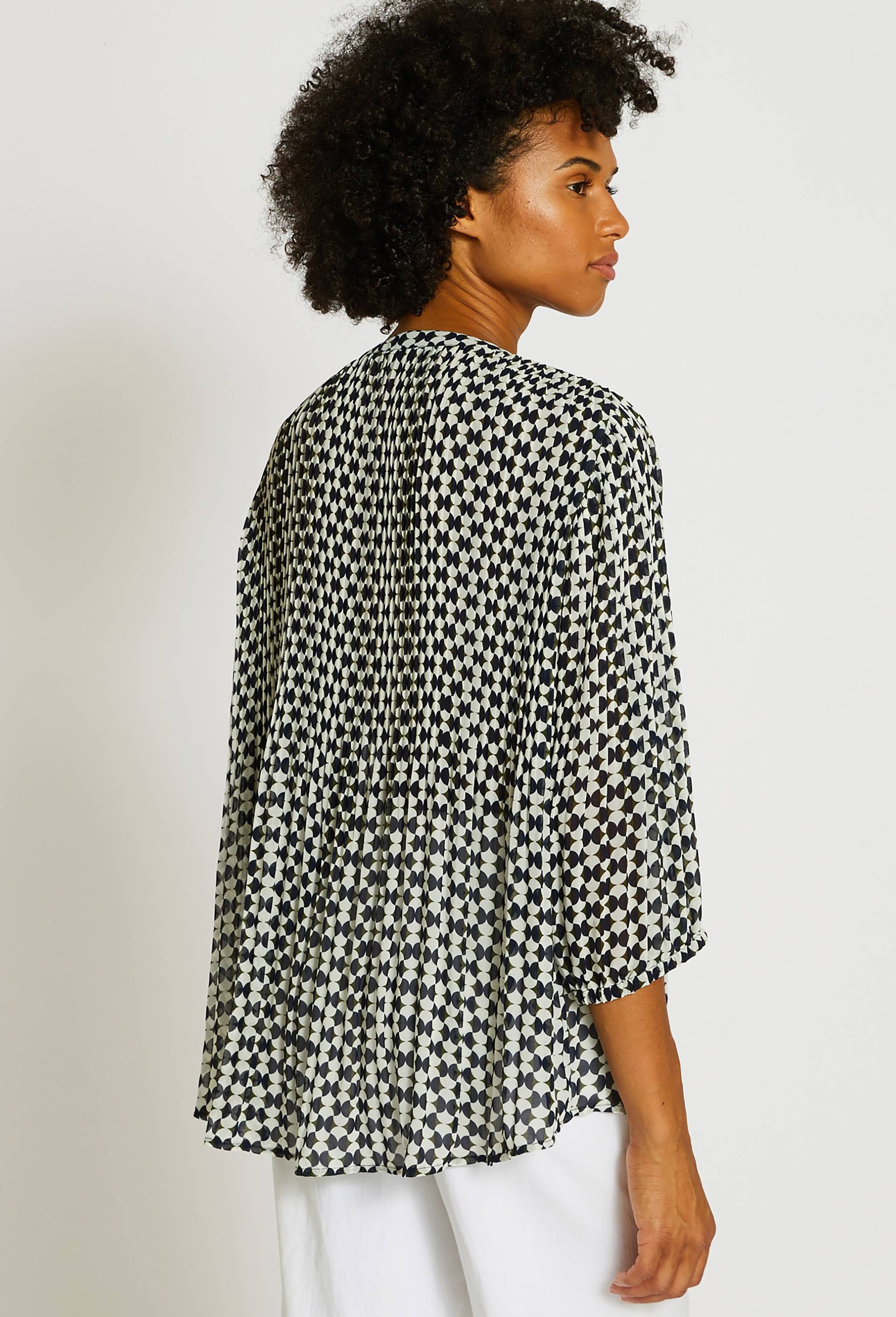 Blouse imprimée, Bleu foncé, large image number 1