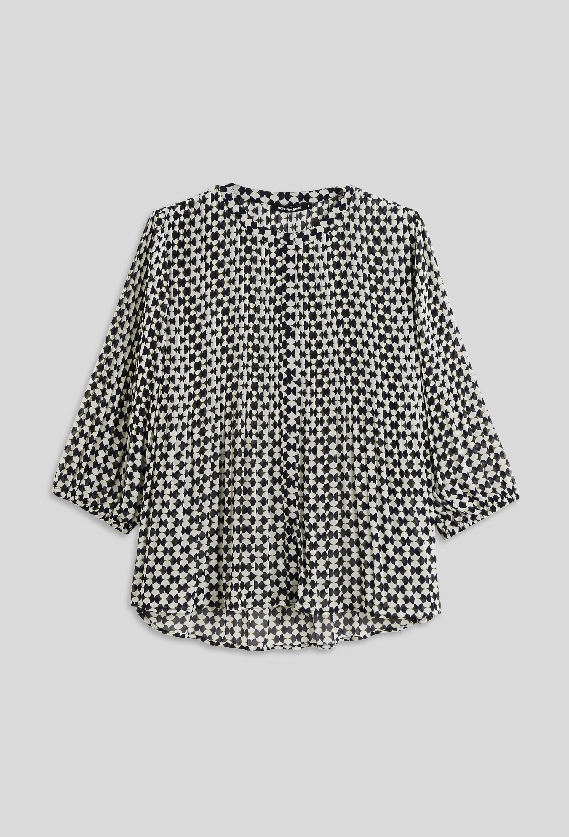 Blouse imprimée, Bleu foncé, large image number 2.0