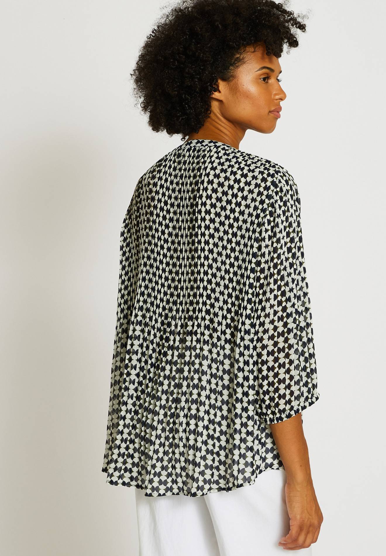 Blouse imprimée, Bleu foncé, large image number 4