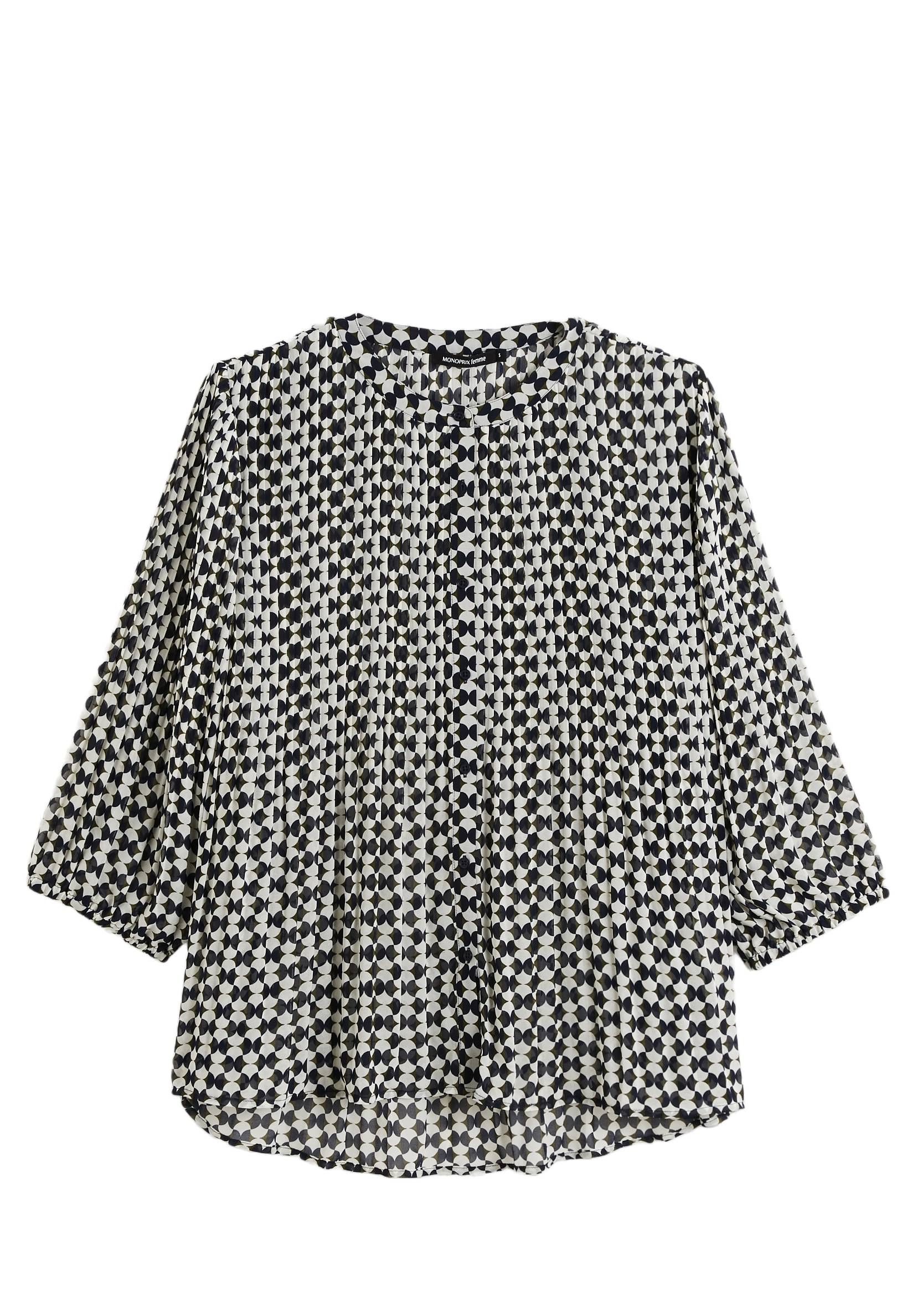 Blouse imprimée, Bleu foncé, large image number 5
