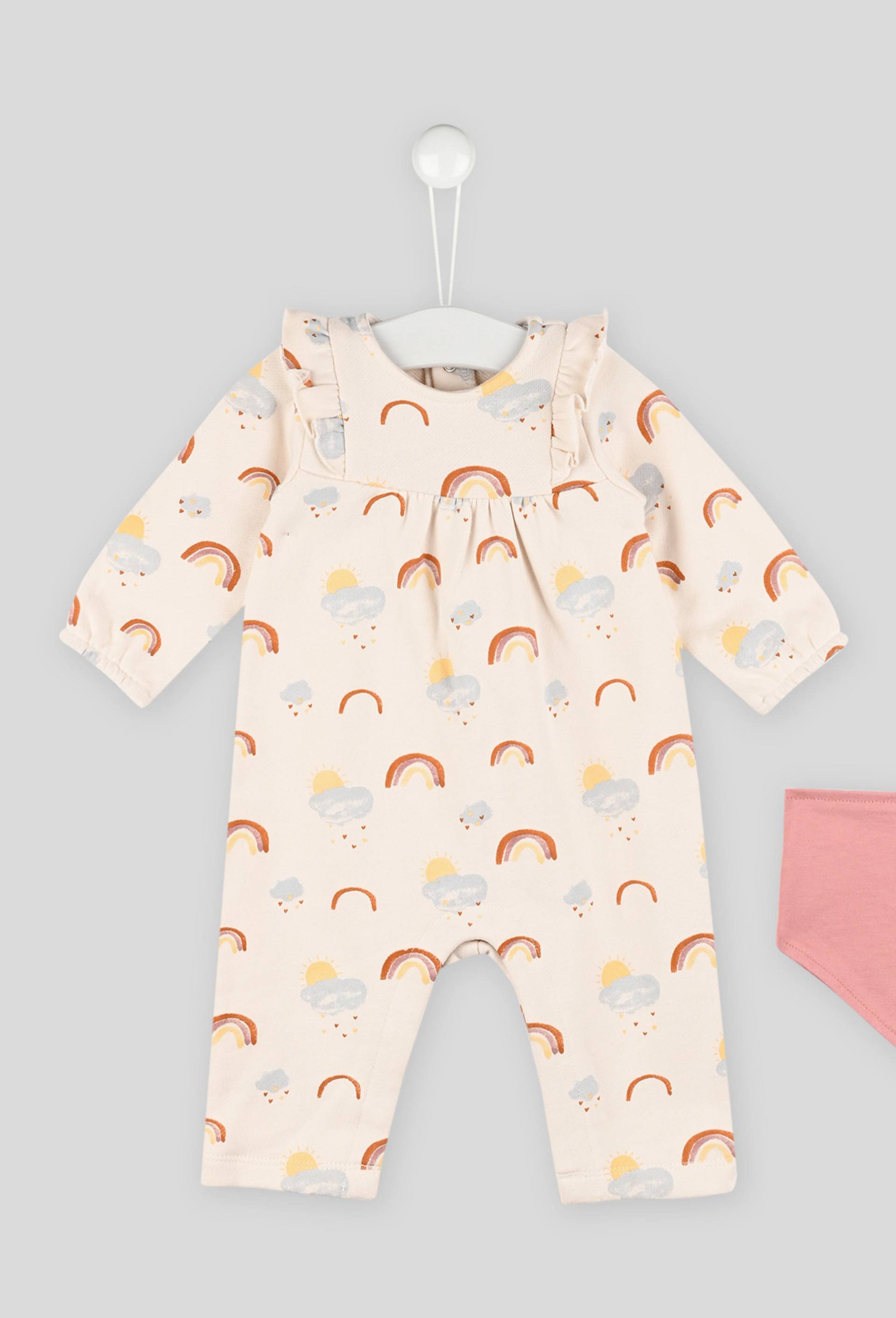 Combinaison molleton, certifi{e Oekotex et Organic, Beige clair, large image number 0